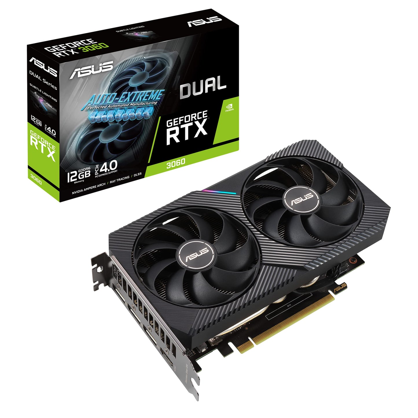 ASUS Dual NVIDIA GeForce RTX™ 5060 8GB GDDR7 White OC Edition Graphics Card, Desktop (PCIe 5.0, DLSS 4, HDMI 2.1b, DisplayPort 2.1b, 2.5-Slot, Axial-tech Fan, Dual BIOS), 3 Year Warranty