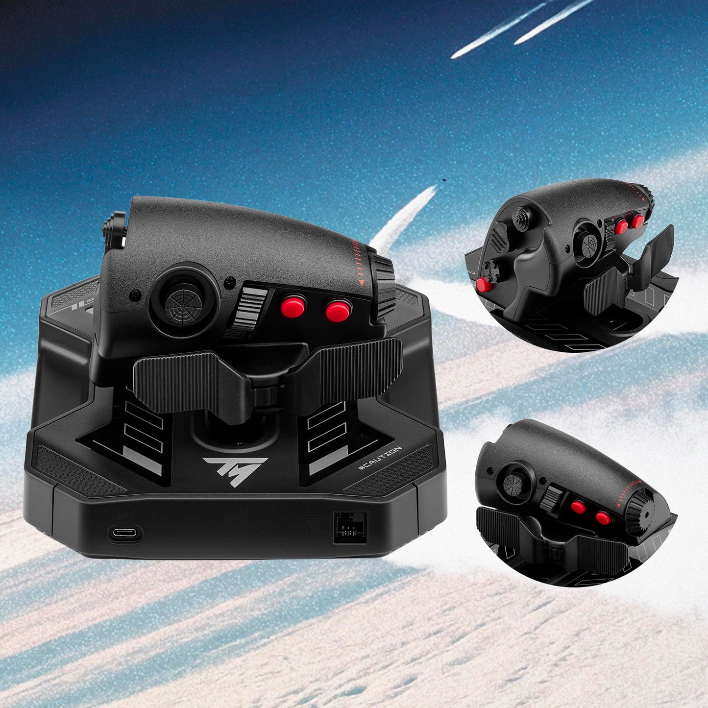 Thrustmaster Sol-R2 HOSAS Dual Space Combat Flight Joystick Set - PC | 88 programable actions buttons, 2 detachable grips, 2 throttles, zero drift, interchangeable rests, backlit sci-fi design