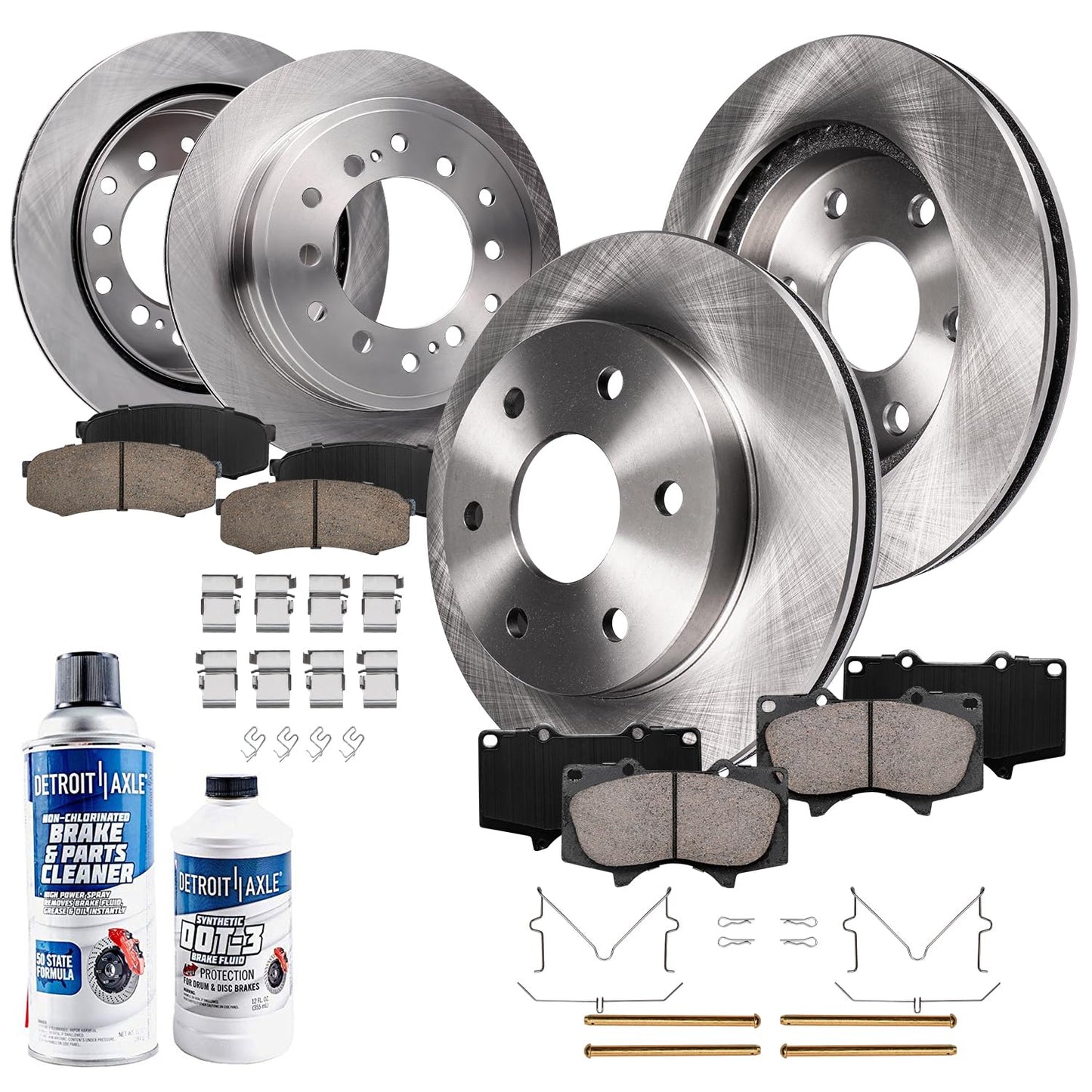 Detroit Axle - Brake Kit for Subaru Impreza Forester Legacy Outback 11.54'' inch Front & 11.26" inch Rear Disc Brake Rotors Ceramic Brake Pads Front and Rear Replacement, Brakes and Rotors