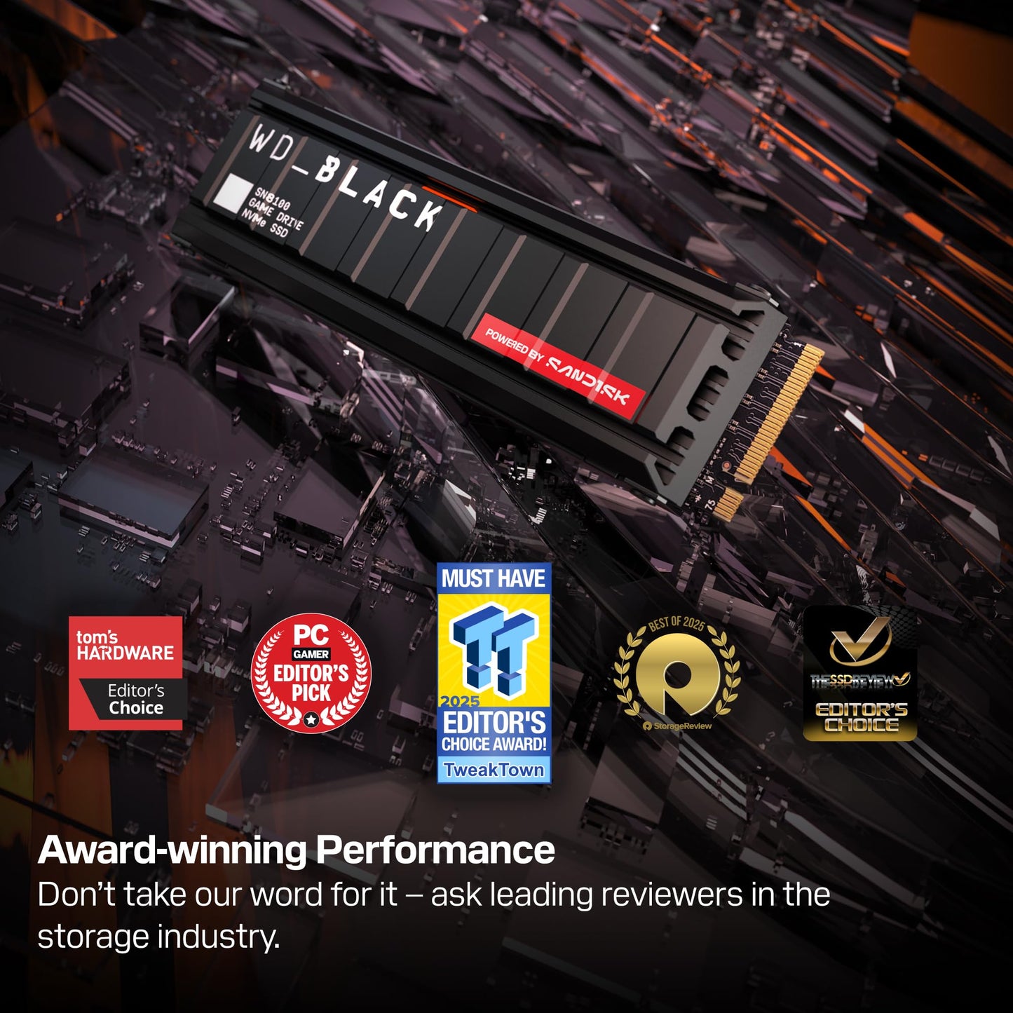 WD_Black SN8100 4TB NVMe SSD - PCIe 5.0x4, M.2 2280, Up to 14,900MB/s Read Speed, up to 11,000MB/s Write Speed, Best for AI Applications, Gaming, and Video Editing - WDS400T1X0M