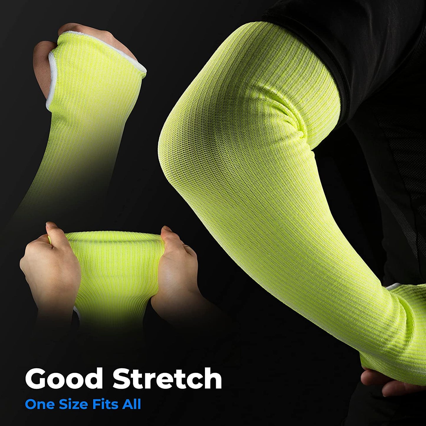 OriStout Cut Resistant Farmers Sleeves with Thumb Hole, Arm Protectors for Thin Skin and Bruising, for Gardening, Welding, Kitchen, Arm Guards for Biting, Pet Grooming, Grey, 1 Pair