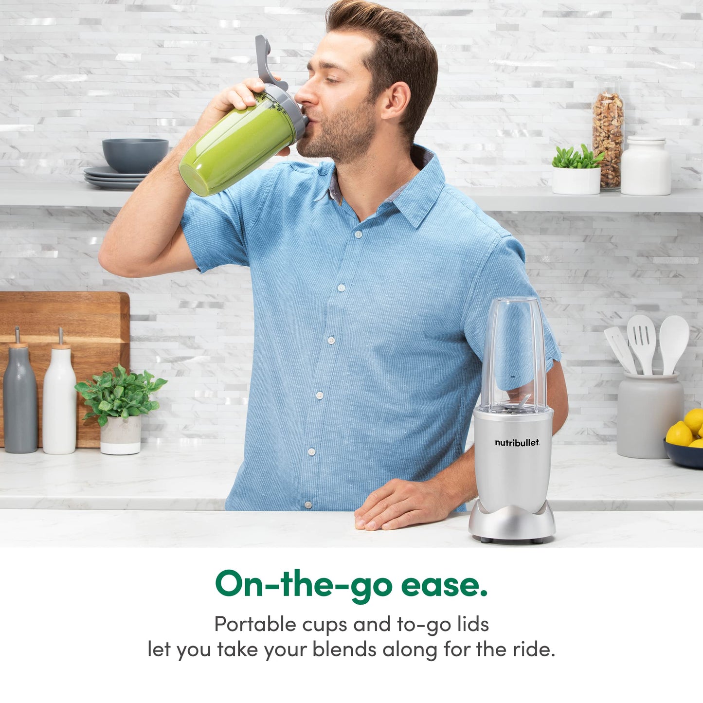 Nutribullet Personal Blender, Shakes, Smoothies, Food Prep, and Frozen Blending, 24 Ounces, 600 Watt, Dark Gray, NBR-0601WM