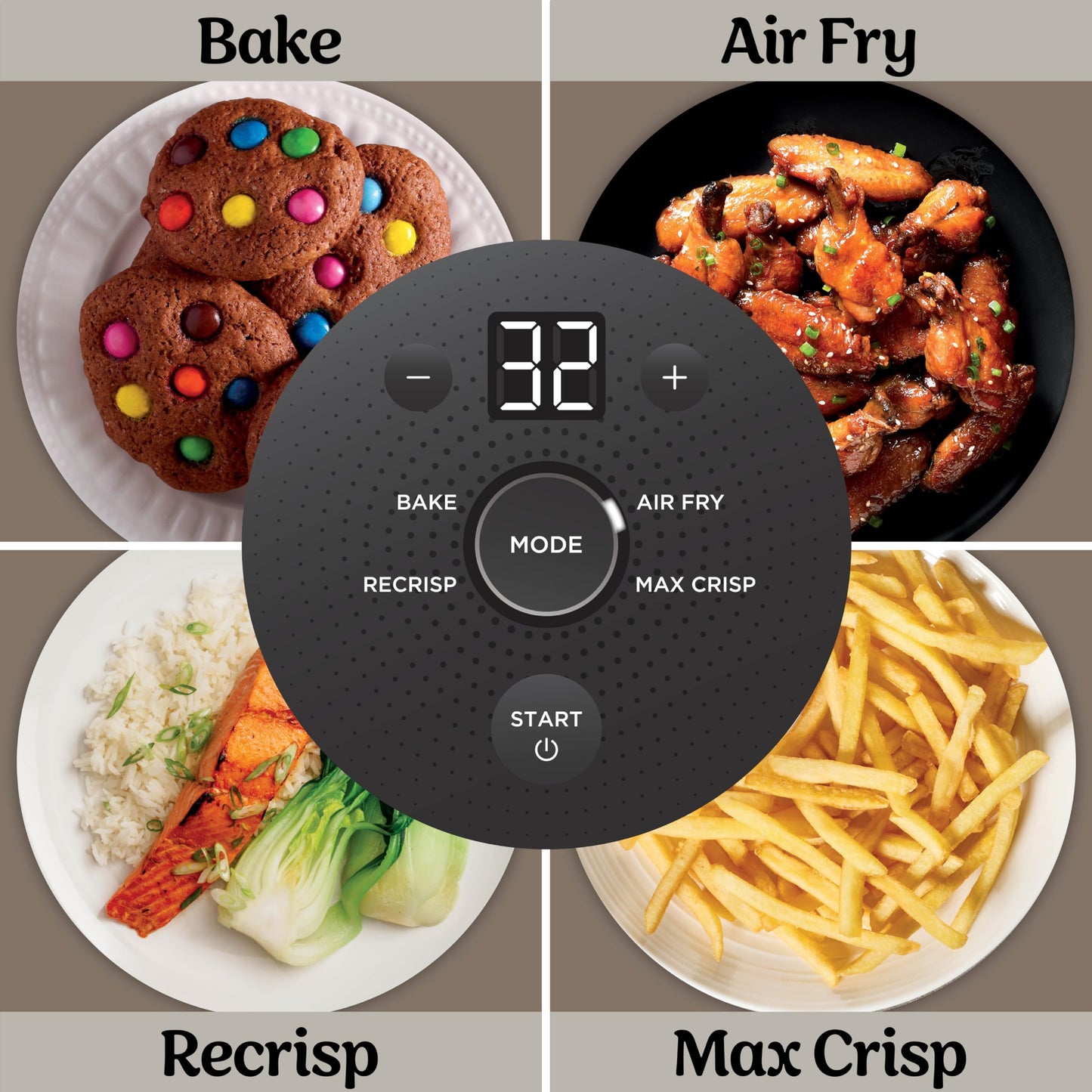 Ninja Crispi 4-in-1 Glass Air Fryer | With Non-Toxic 4QT & 6-Cup Glass Containers & Lids | Microwave, Freezer, Dishwasher Safe | 450°F Max Temp |1500 Watt | Stone | FN101ST
