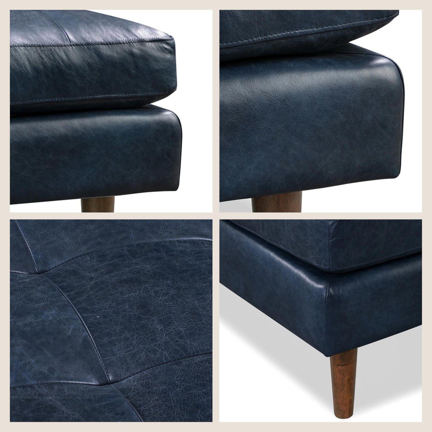POLY & BARK Napa 82" Leather Pull‑Out Sleeper Sofa – Full‑Grain Italian Leather Upholstery,Tri‑Layer Mattress & Storage Console –Sophisticated Multi‑Functional Sofa Bed for Living Rooms & Guest Spaces