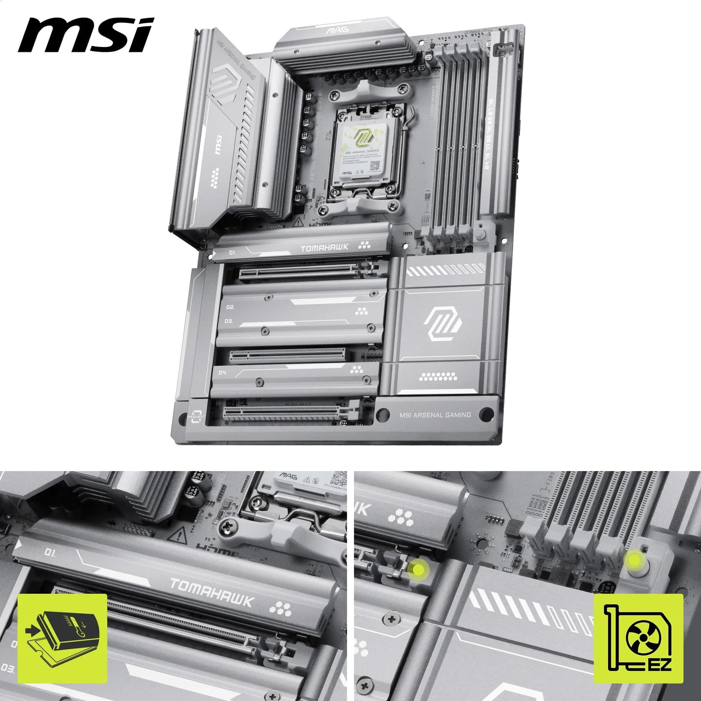 MSI MPG X870E Carbon WiFi Gaming Motherboard (AMD Ryzen 9000/8000/7000 Series Processors, AM5, DDR5, PCIe 5.0, M.2 Gen5, SATA 6Gb/s, USB 40Gbps, HDMI, Wi-Fi 7, Bluetooth 5.4, 5Gbps LAN, ATX)