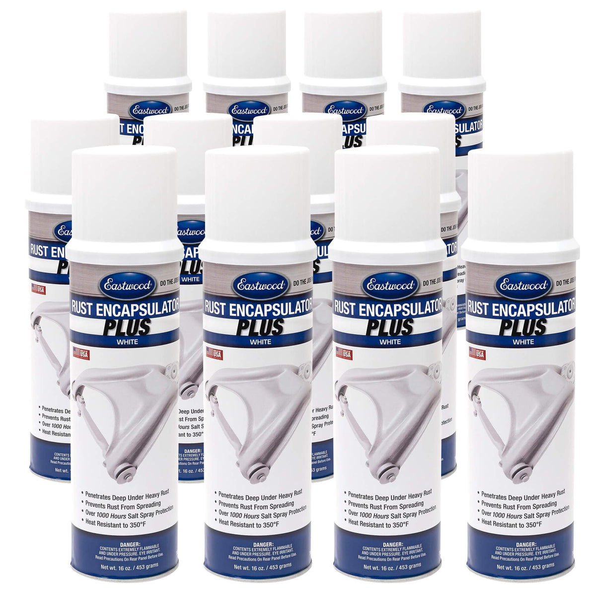 Eastwood Matte Black Rust Encapsulator Plus | Long Lasting Durable Finish 1 Coat Automotive Maximum Rust Protection | Heat Resistance up to 350 Degrees F | 16 oz. Aerosol | 1 Pack