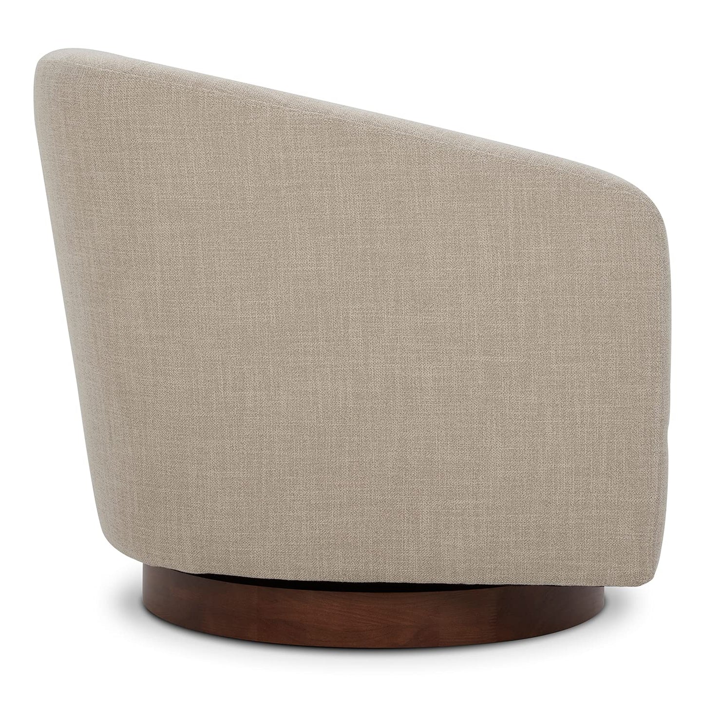 CHITA Swivel Accent Chair Set of 2, Fully Assembled Fabric Barrel Armchair with FSC Certified Upholstered for Living Room, Bedroom and Office, Flax Beige