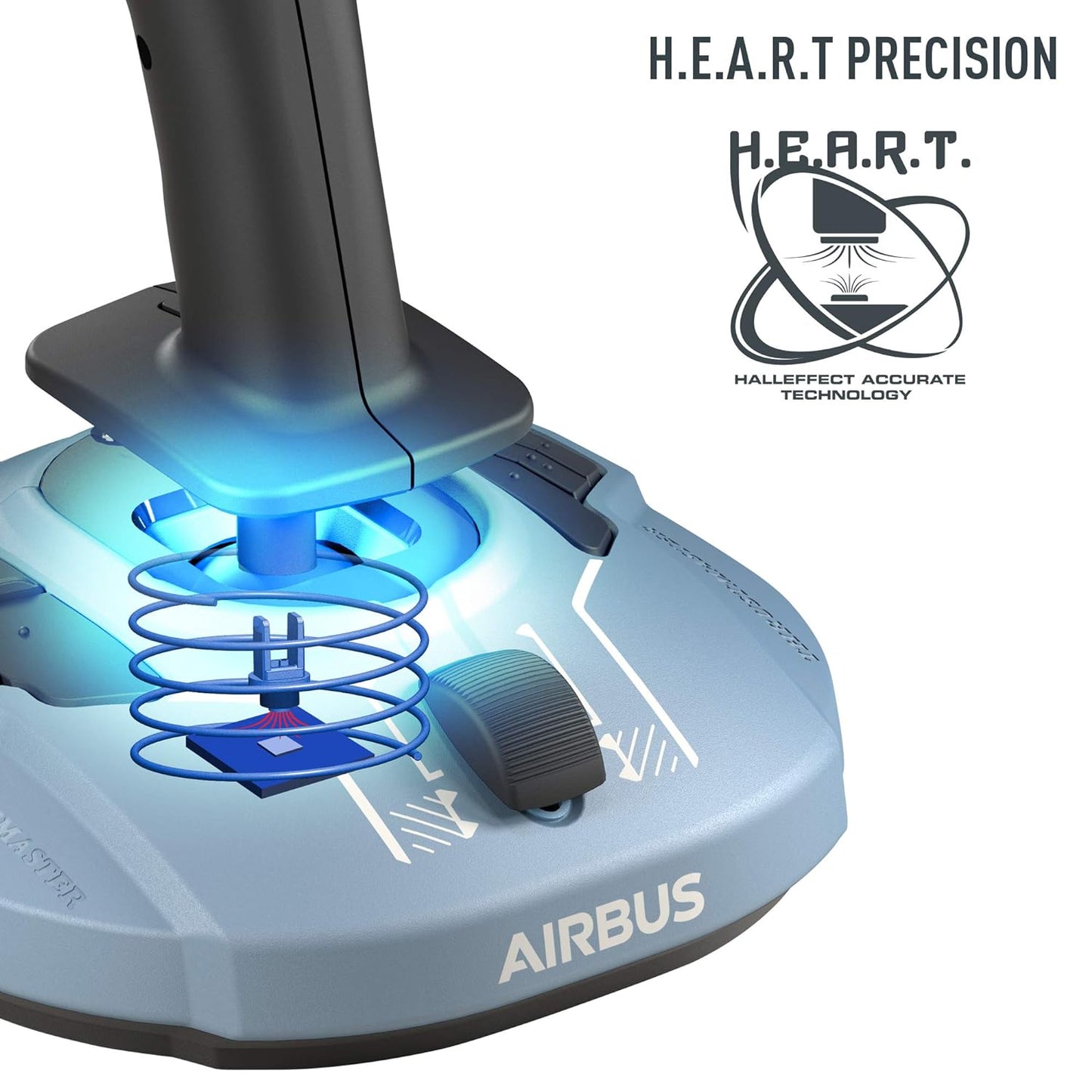 Thrustmaster TCA Sidestick Airbus Edition Flight Sim Joystick - PC | A320 1:1 replica, drift-free magnetic sensor, 17 mappable action buttons, built-in throttle, thrust reverser, Hall sensor