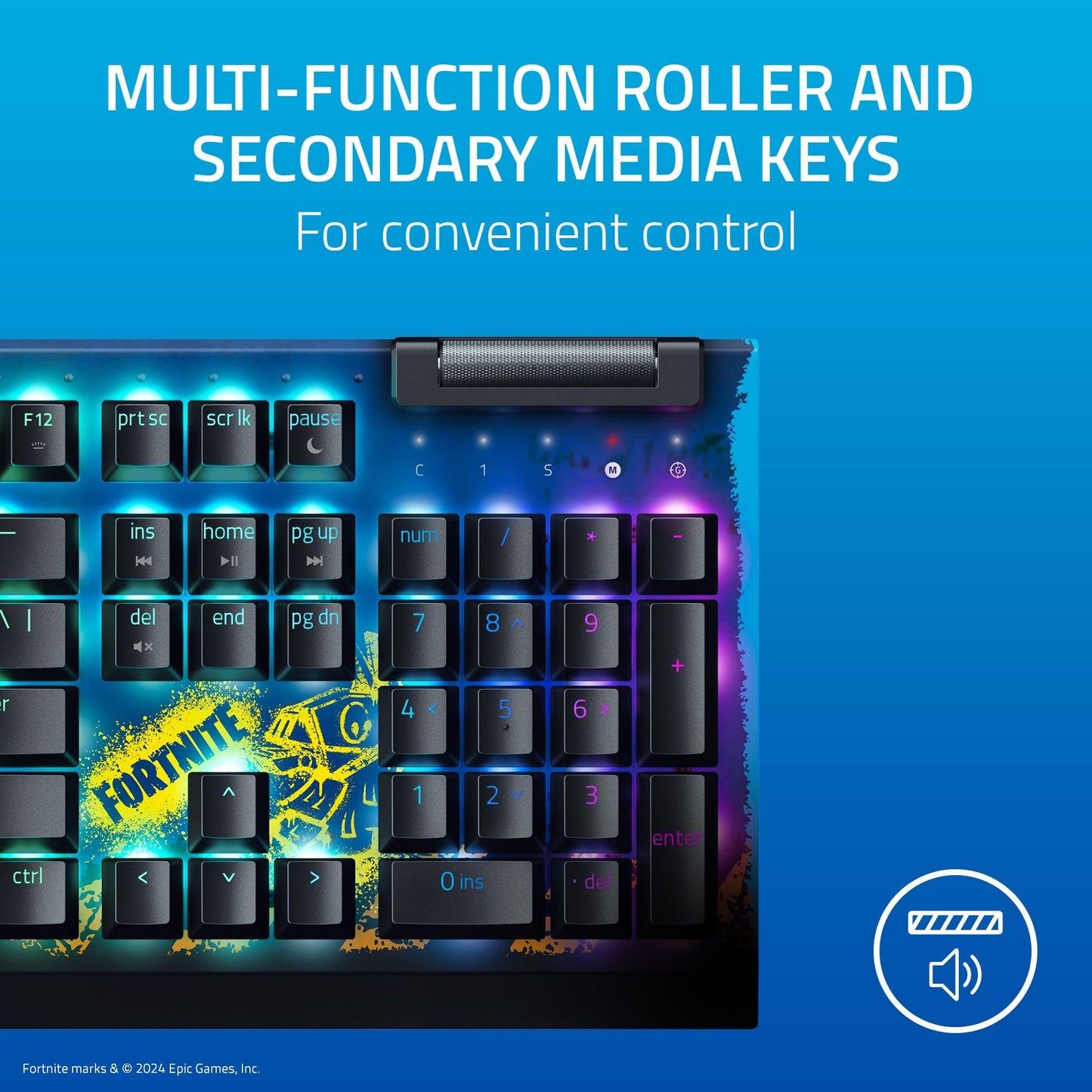 Razer BlackWidow V4 X Mechanical Gaming Keyboard: Yellow Switches Linear & Silent - 6 Macro Keys - Chroma RGB - Doubleshot ABS Keycaps - Roller & Media Keys - Snap Tap