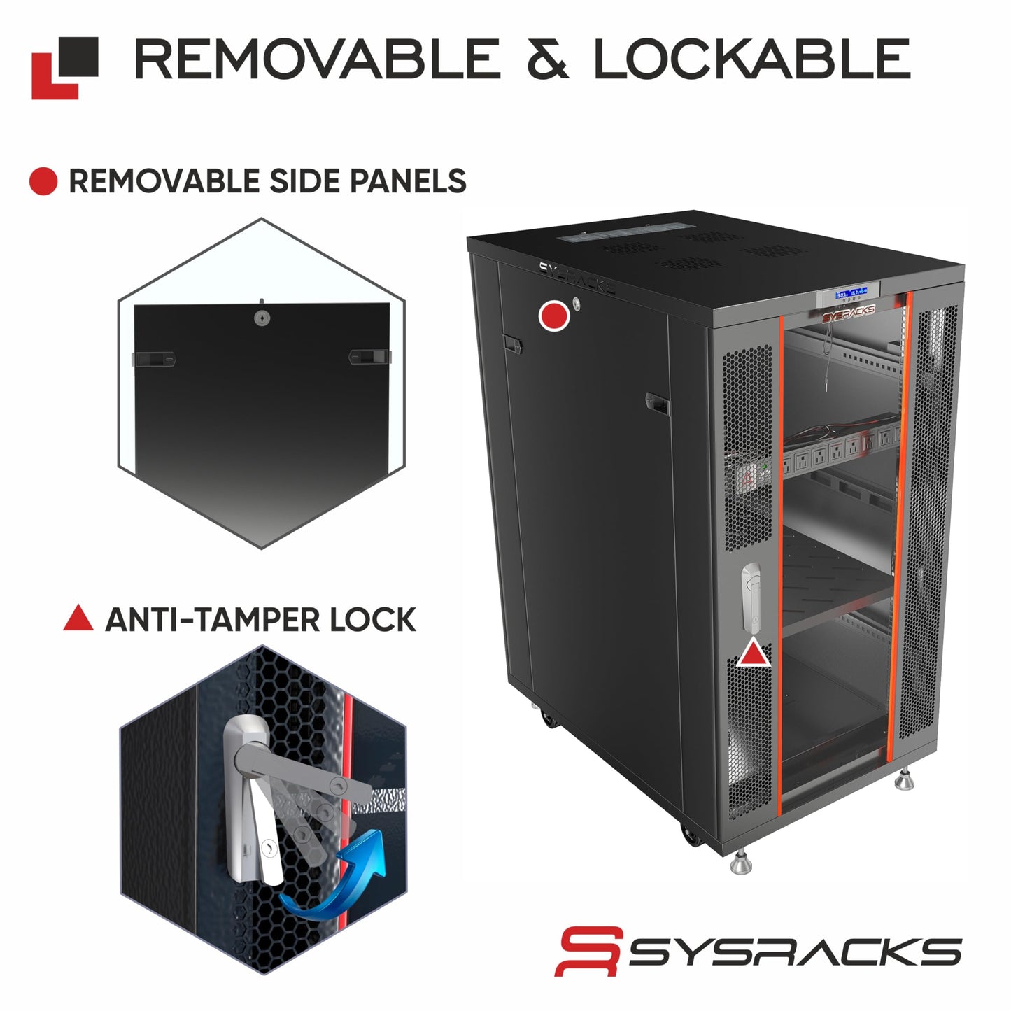 37U Home Server Rack Cabinet – 19" Floor Standing Network Rack, 32" Deep Homelab Rack with Locking Glass Door, Cooling Fans, PDU & Shelf for NAS, Router, Switch and AV Equipment