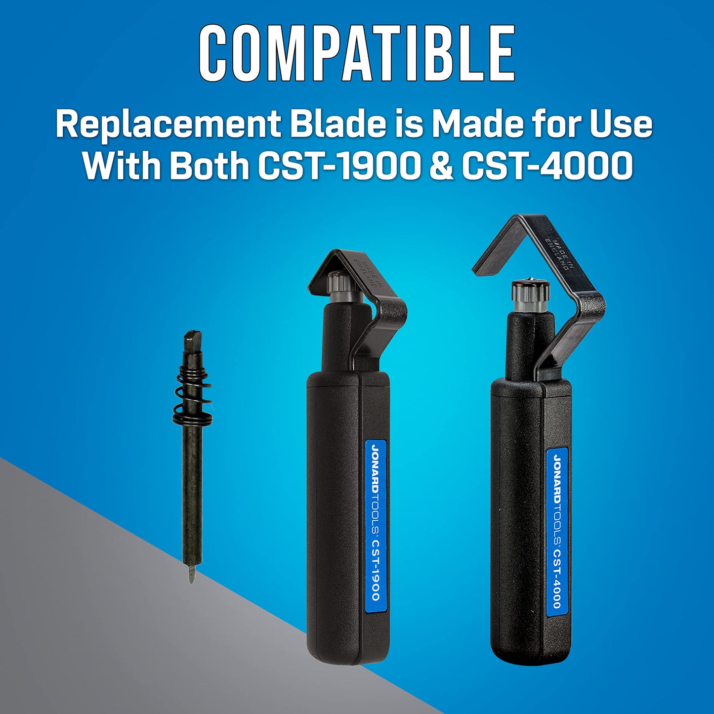 Jonard Tools CST-1900 Round Cable Stripper for Fast and Precise Jacket Removal, 3/16" to 1 1/8" Diameter, Cable Strip & Ring Tool, Original version