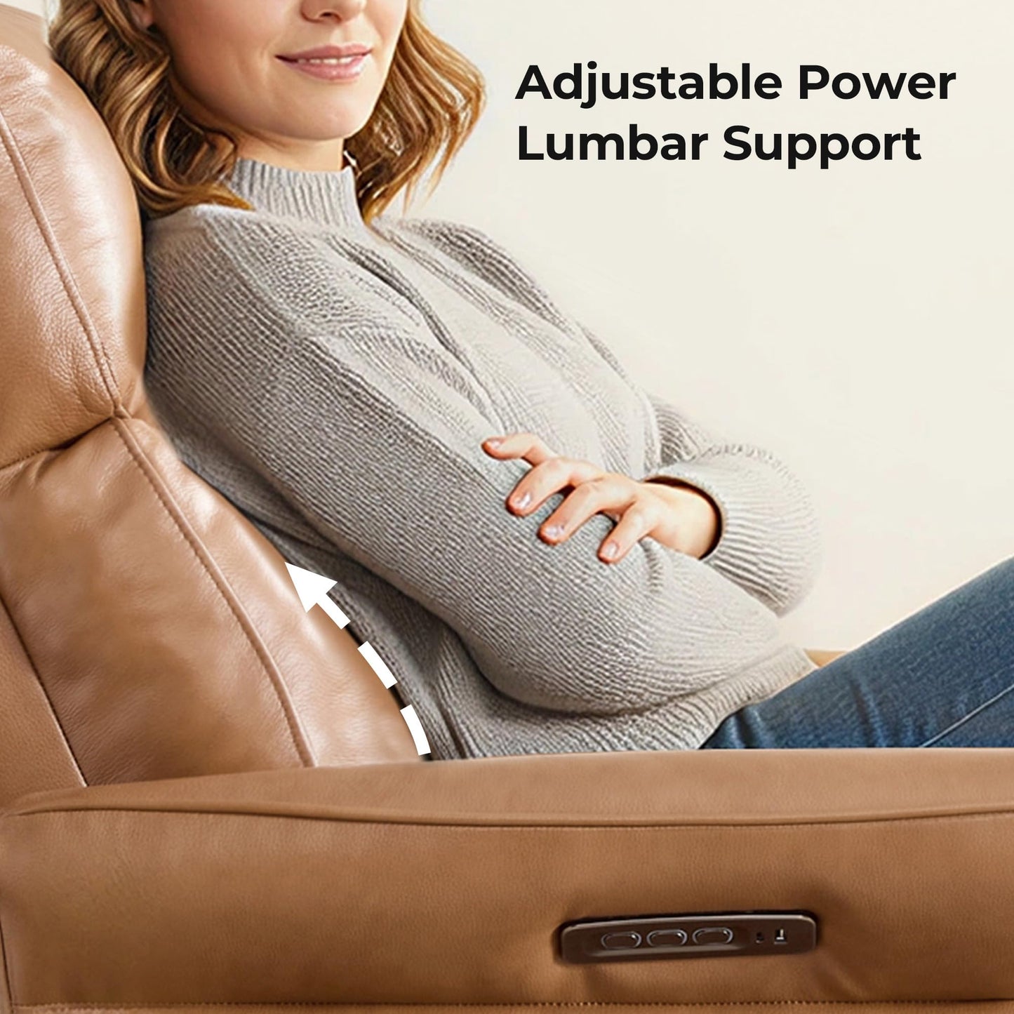 CHITA Power Recliner Chair, Electric Triple-Motor Swivel Glider Nursery Rocking Chair with Adjustable Power Headrest and Lumbar Support, GREENGARD Gold Certified, Solid Wood Base, Linen