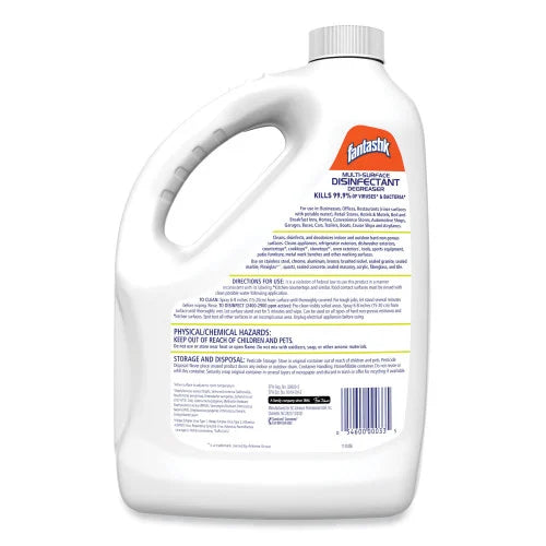 Fantastik® Multi-Surface Disinfectant Degreaser, Pleasant Scent, 1 Gal. Bottle, 4 Bottles (311930)