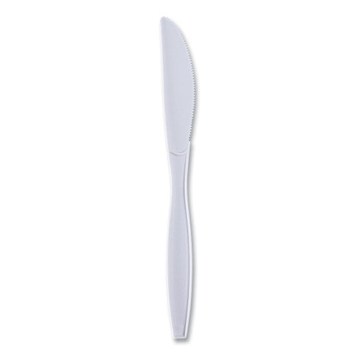 Boardwalk® Heavyweight Wrapped Cutlery, Knife, White, 1000 Knives (BWKKNIHWPPWIW)