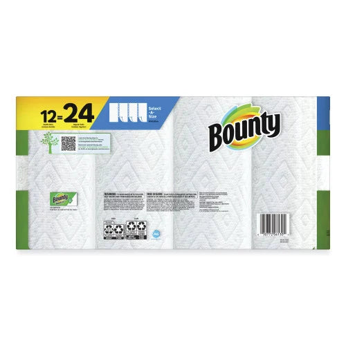 Bounty® Kitchen Paper Towels, 2-Ply, 90 Sheet Roll, 12 Rolls (08664)