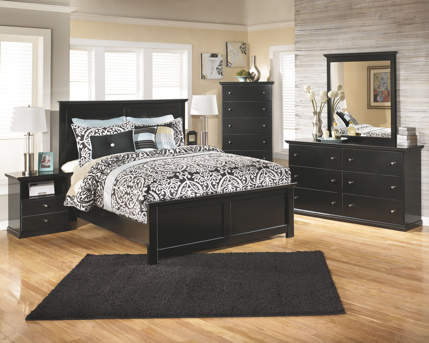Maribel - One Drawer Night Stand - Black