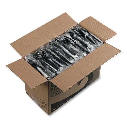 Boardwalk® Four-Piece Cutlery Kit, Fk/Kf/Npkn/Tsp, 250 Packs (BWKFKTNMWPSBLA)