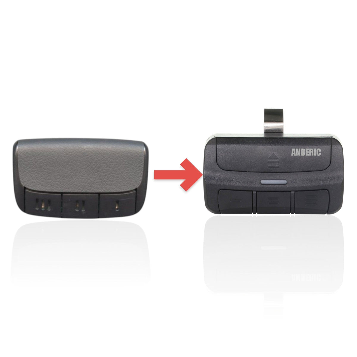 Anderic Substitute for LiftMaster 895MAX 3-Button Visor 315 MHz Garage Door Opener Remote Control [375UT-3button]