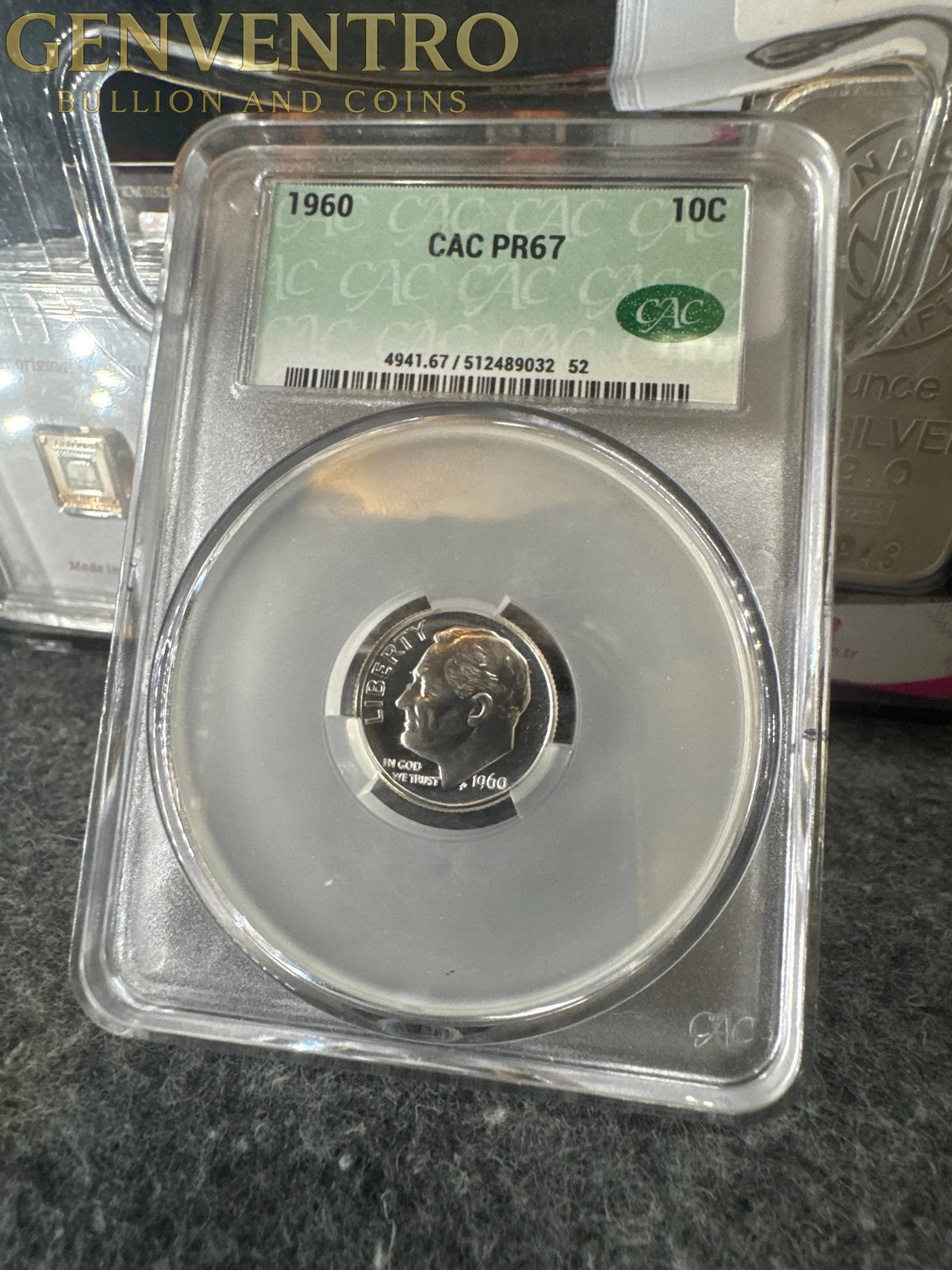 1960 Roosevelt Silver Dime PR67CAM PCGS