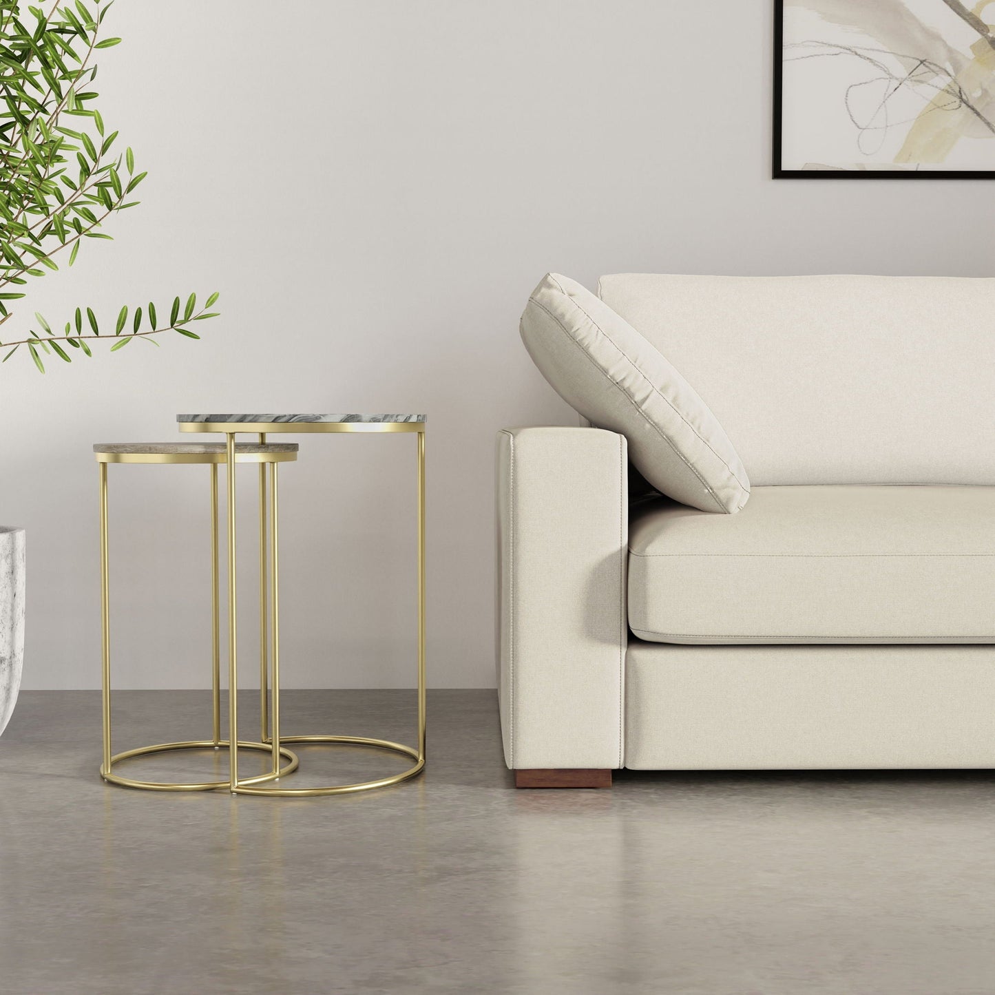 Ashley - 2 Piece Nesting Table - Gold