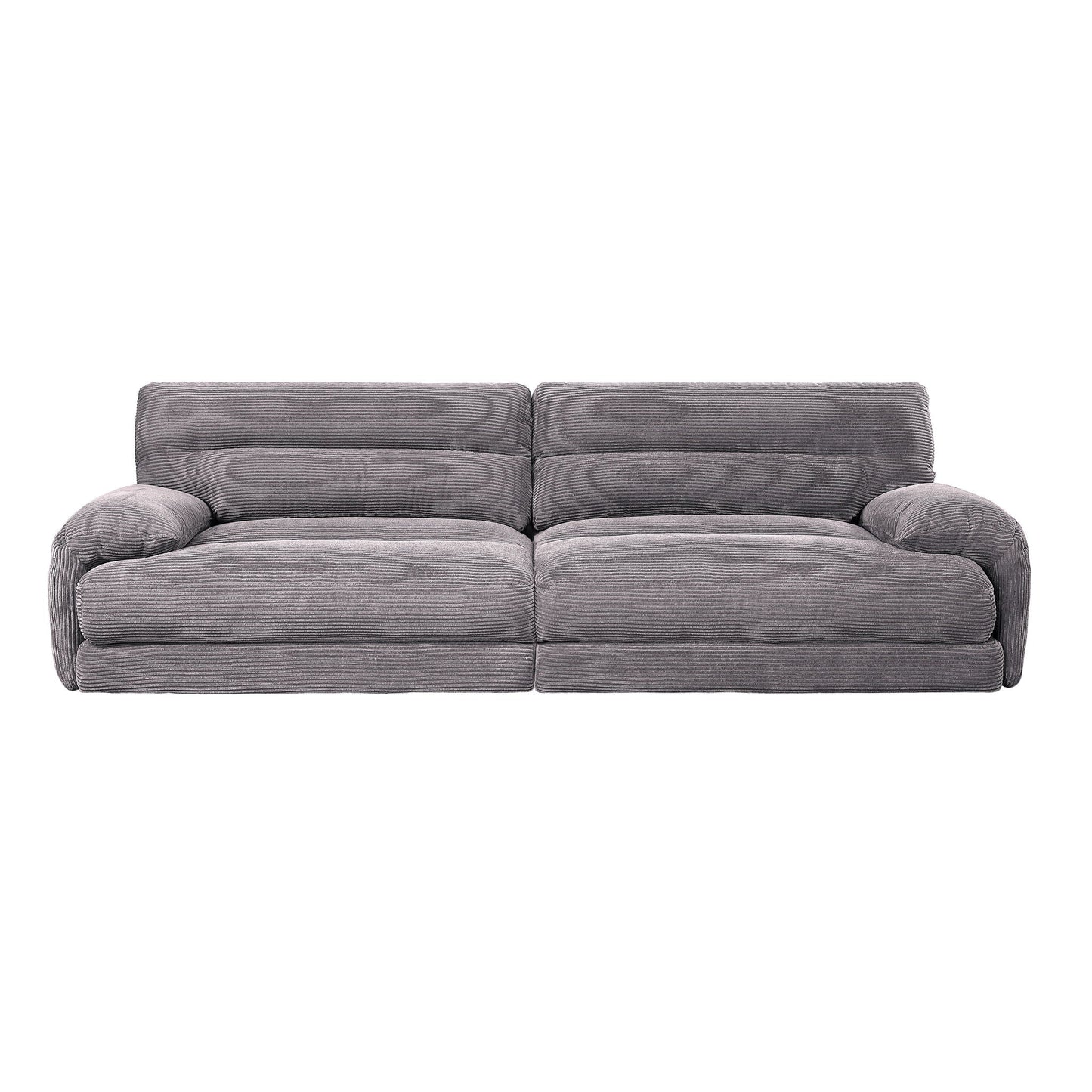 Cadenza - Corduroy 2 Piece Living Room Set - Gray