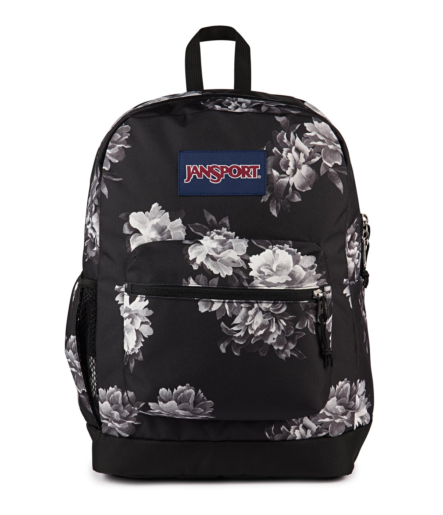 JanSport Cross Town Plus Backpack - Large Main Compartment, Side Water Bottle Pocket, 15-Inch Padded Laptop Sleeve - Black