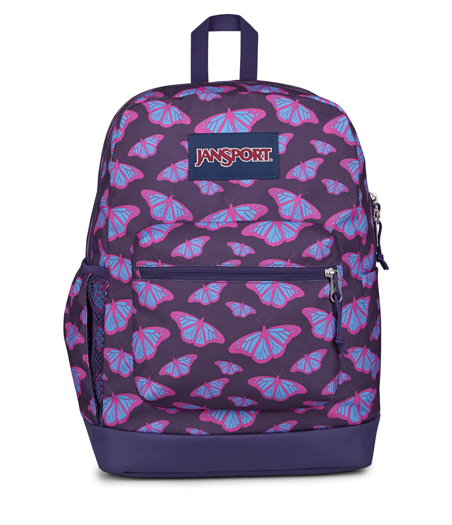 JanSport Cross Town Plus Backpack - Large Main Compartment, Side Water Bottle Pocket, 15-Inch Padded Laptop Sleeve - Black
