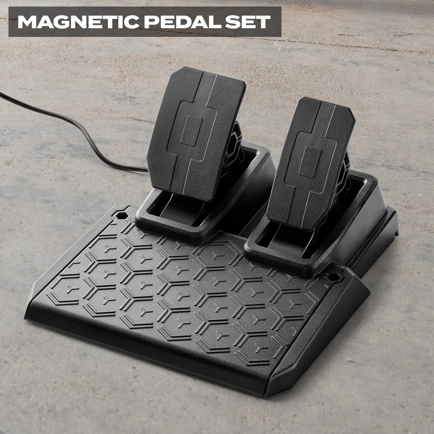 Thrustmaster T128 P Force Feedback Racing Wheel & Pedal Set - PS5 & PC | Magnetic paddle shifters, 900-degree rotation, hybrid drive, quick-attach desk clamp, for sim driving, farming & truck games