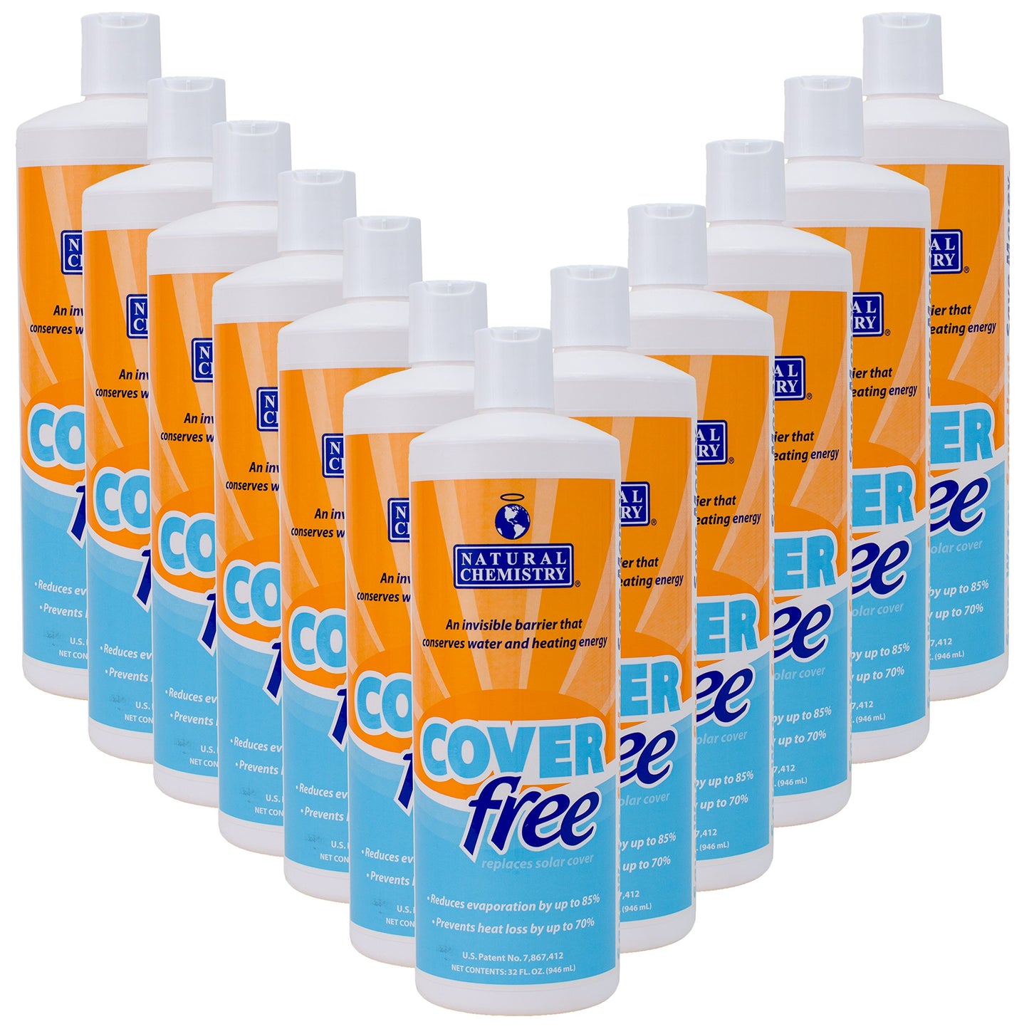 Natural Chemistry Cover Free, Liquid Solar Blanket, 1 Quart, Single Pack | Advanced Mono-Layer Technology, pH Neutral Formula, Safe to Use with All Sanitizing Systems
