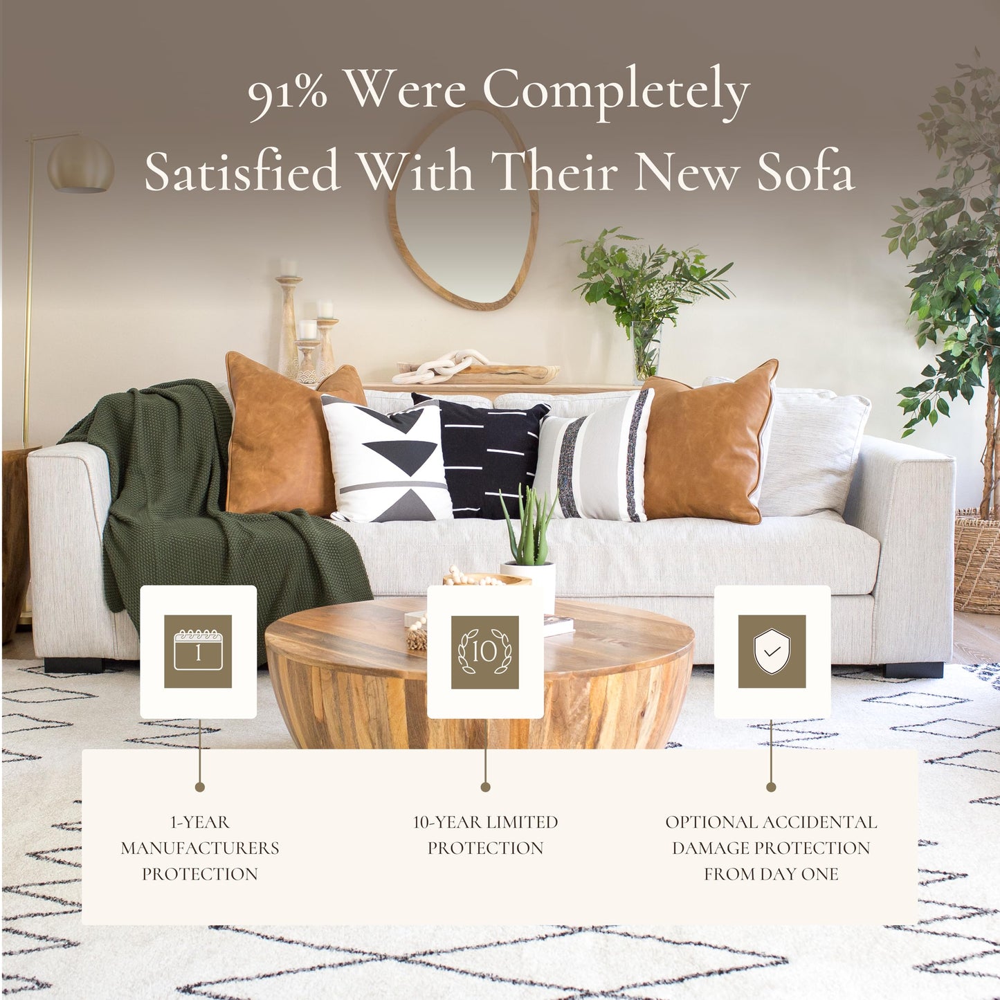 Poly & BARK Napa 88.5" Sofa with Deep Seating, Tailored Upholstered Finish, Clean Modern Lines, and Balanced Proportions for Comfortable and Refined Living Spaces
