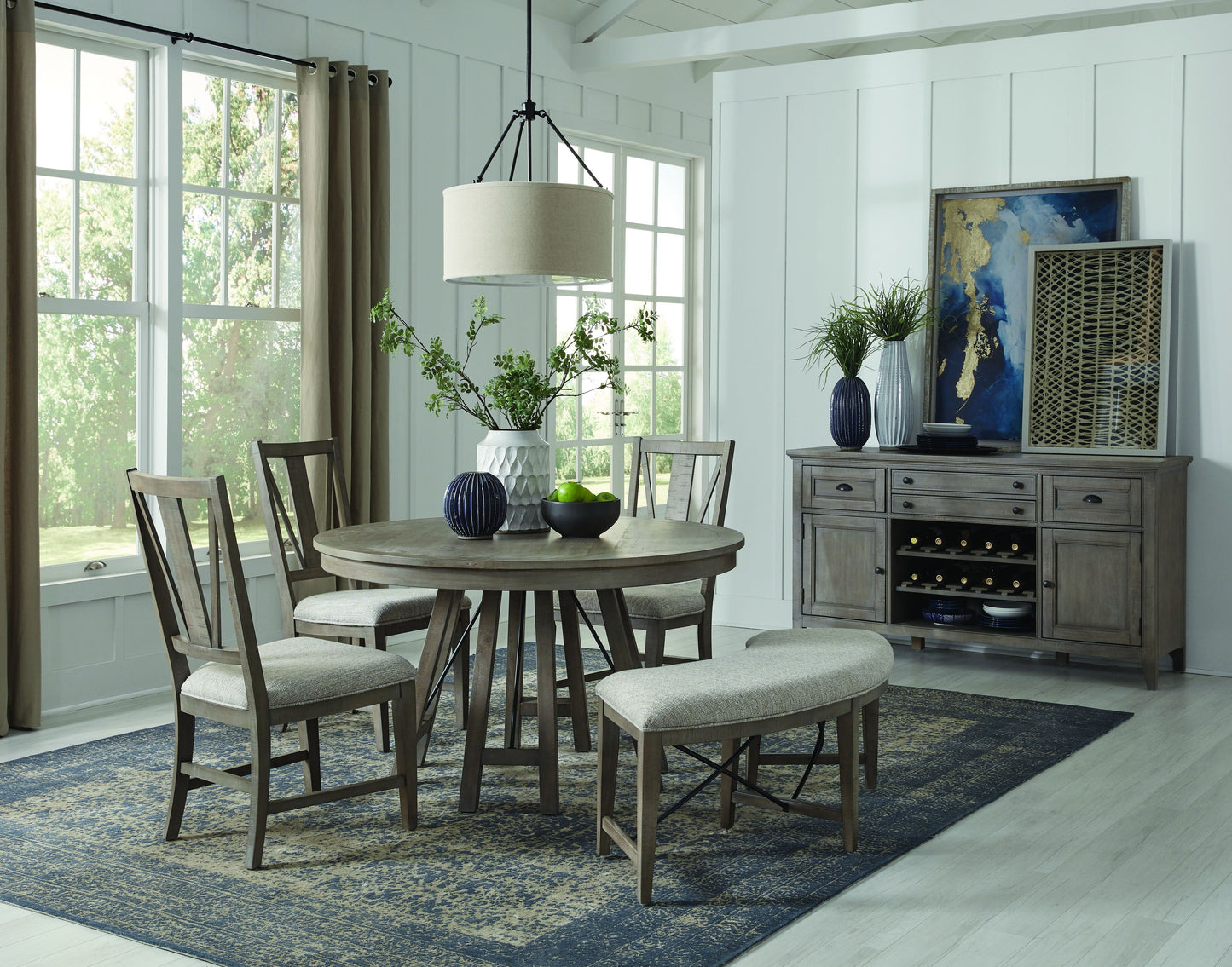 Paxton Place - Round Dining Table - Dovetail Gray