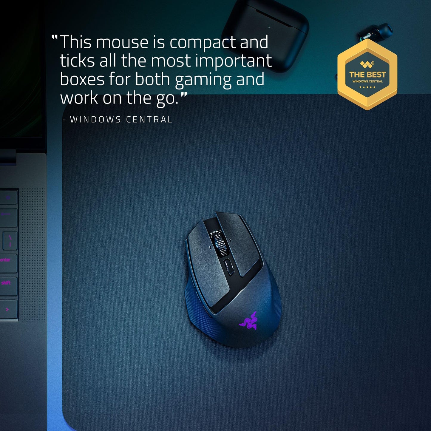 Razer Basilisk V3 X HyperSpeed Customizable Wireless Gaming Mouse: Mechanical Switches Gen-2-5G Advanced 18K Optical Sensor - Chroma RGB - 9 Programmable Controls - 285 Hr Battery - Classic Black