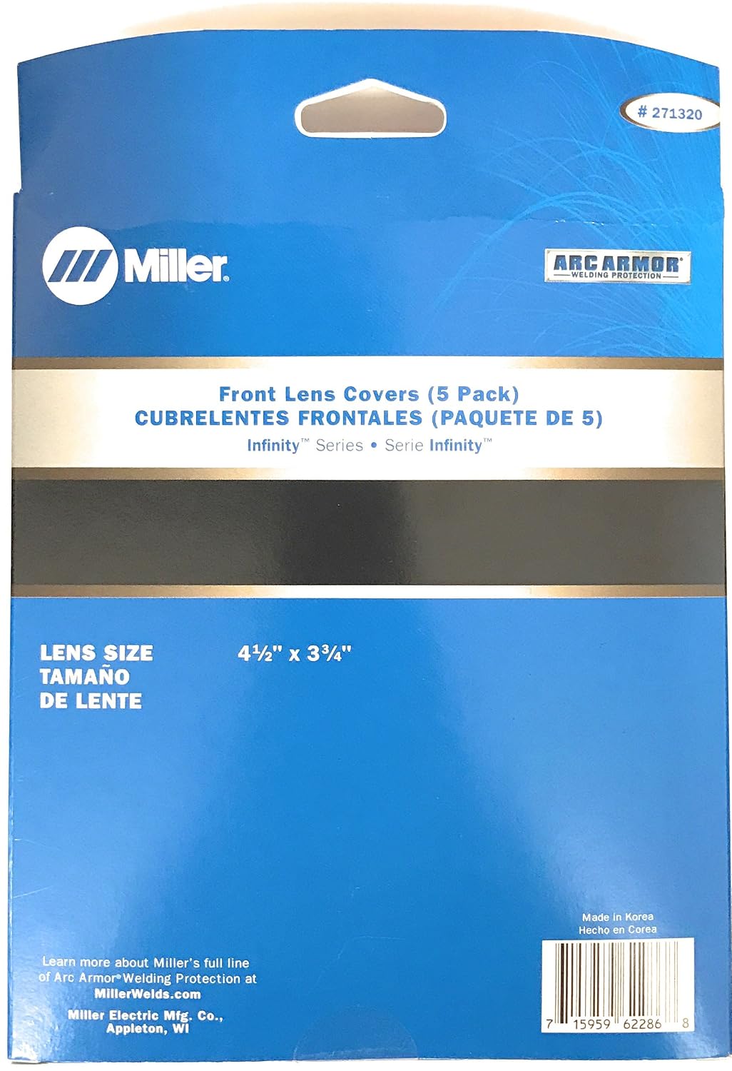 Miller Electric Front Lens Cover,Polycarbonate,PK5