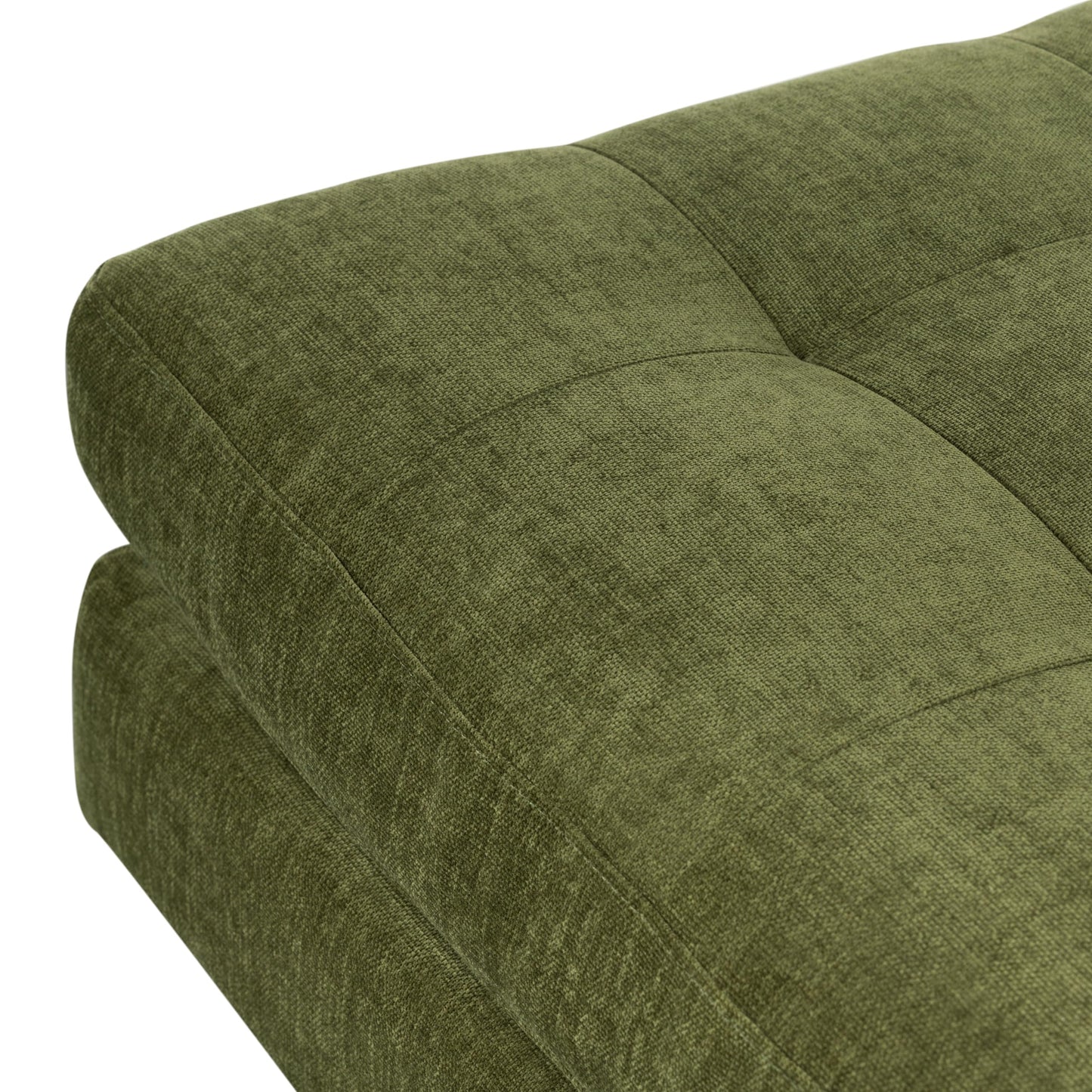Poly & BARK Napa Velvet Ottoman – Square Upholstered Velvet Accent Piece with Elegant Turned Wood Legs – Luxe Footrest or Extra Seating for Living Room, Bedroom, Lounge or Reading Nook