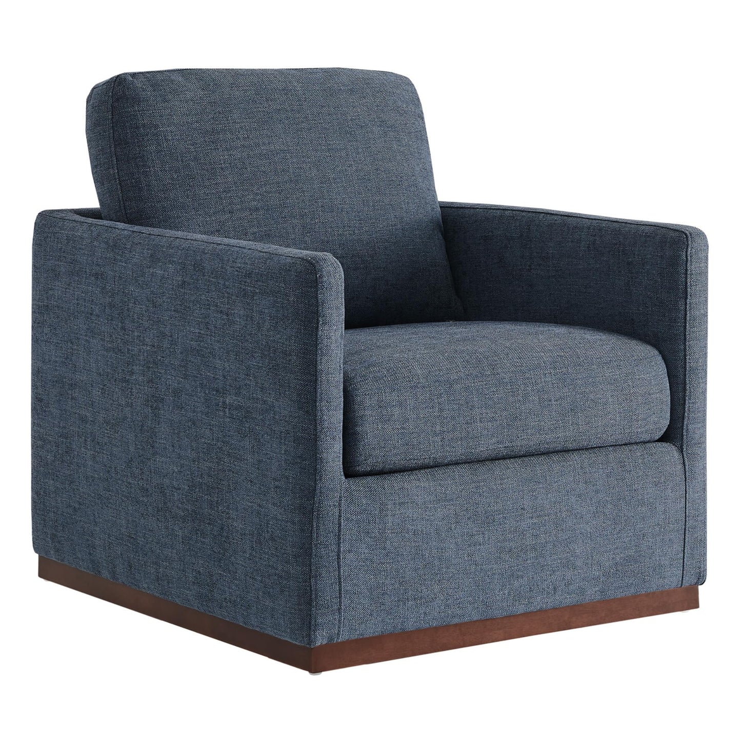 CHITA Genuine Leather Swivel Accent Chair, FSC Certified Mid Century Modern Arm Chair for Living Room and Bedroom, Fully Assembled, Saddle