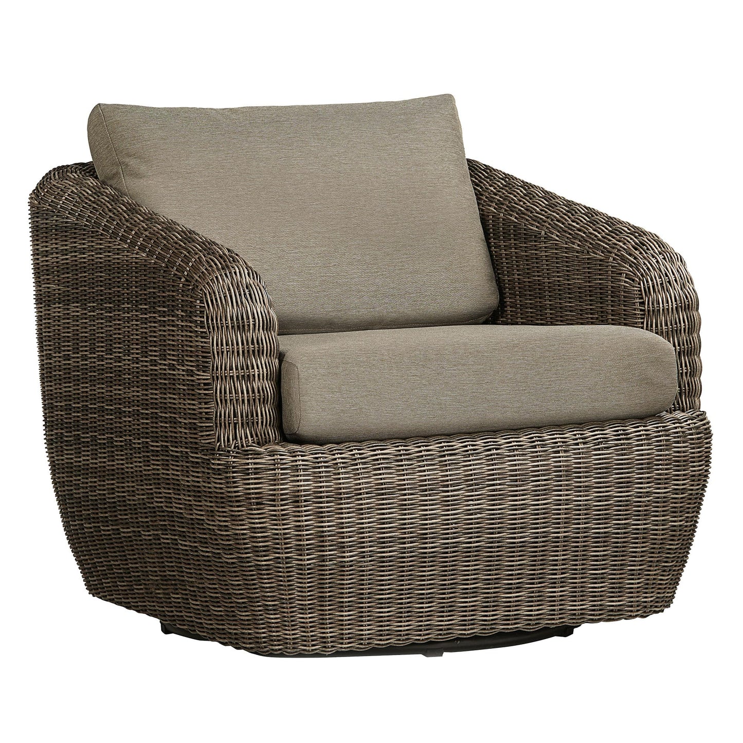 CHITA 5 Pieces Patio Wicker Furniture Set, Outdoor Rattan Bistro Set with Removable Thickened Cushions, Fully Assembled(Beige Cushions with Light Brown Wicker)