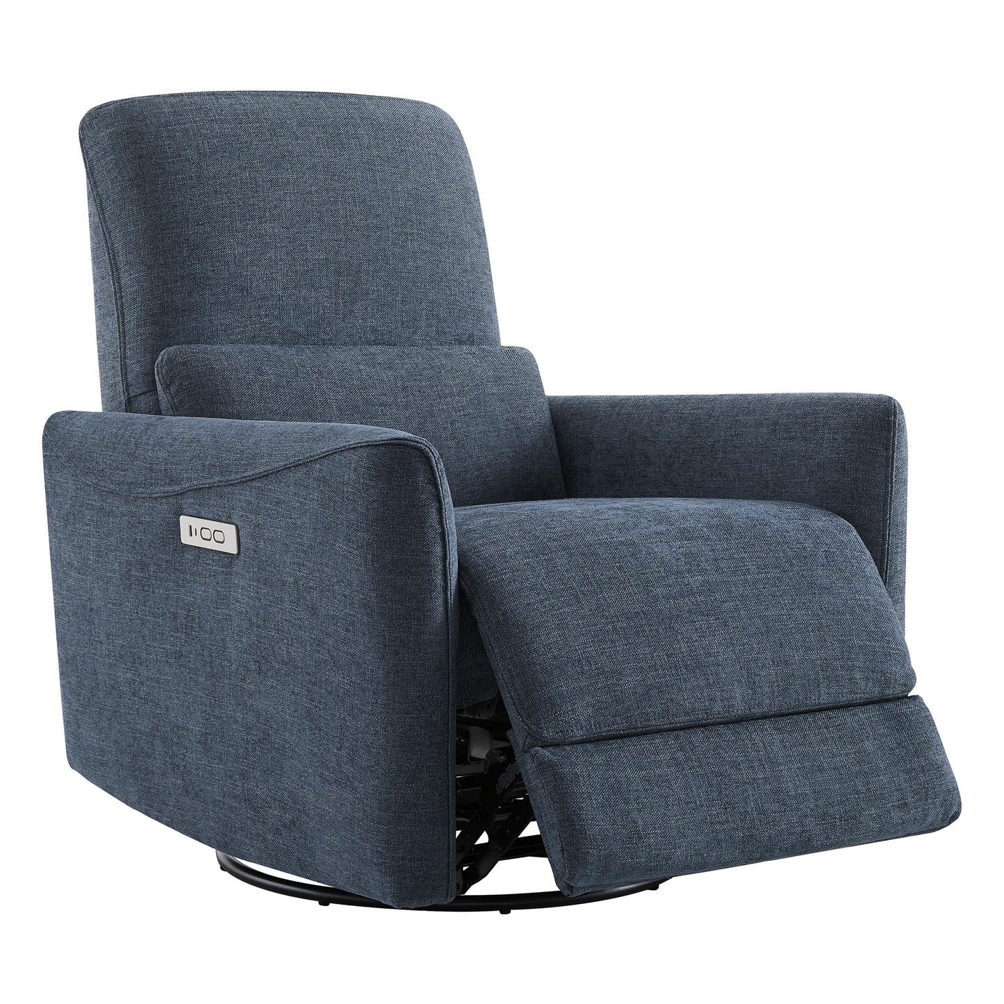 CHITA Power Recliner Chair Swivel Glider, FSC Certified Upholstered Living Room Nursery Reclining Sofa Chair with Lumbar Support, Linen