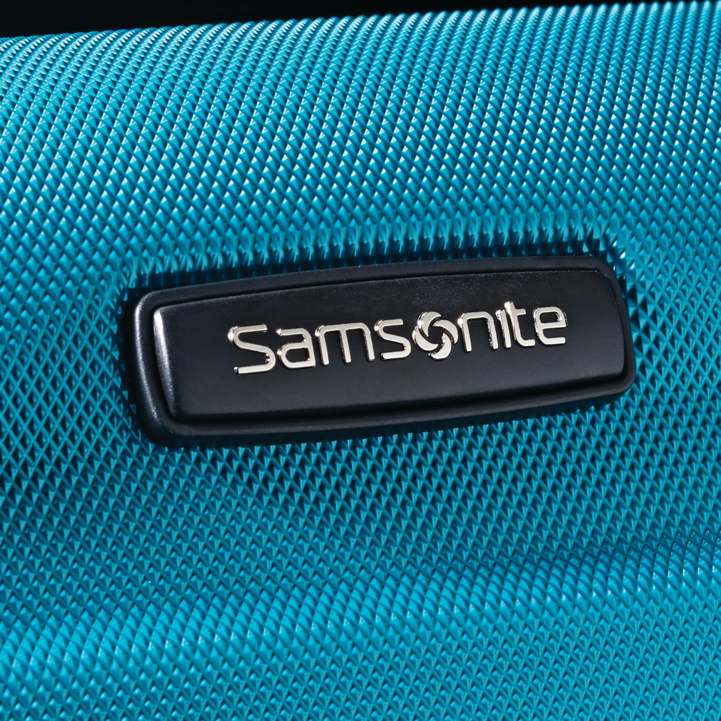 Samsonite Omni PC Hardside Expandable Luggage with Spinner Wheels, Caribbean Blue, Checked-Large 28-Inch
