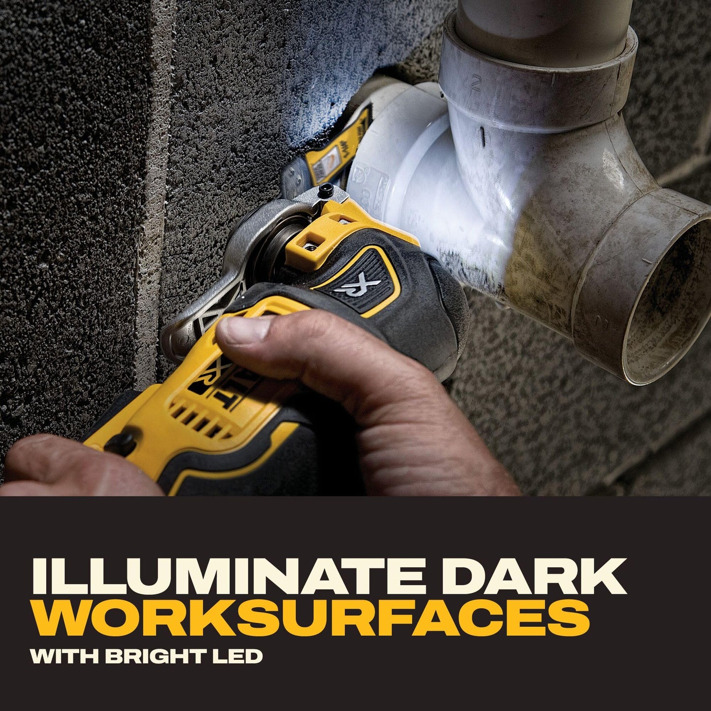 DEWALT 20V MAX XR Oscillating Tool Kit with Blades, 3 Speed Cordless Brushless Multitool, Up to 20,000 OPM, LED Light, Battery and Charger Included (DCS356C1)