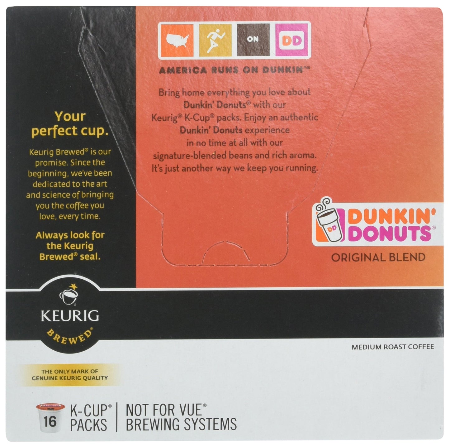 Dunkin' Donuts 2091512 Original Blend Coffee K-Cup Pods Medium Roast 44/Box (006933)