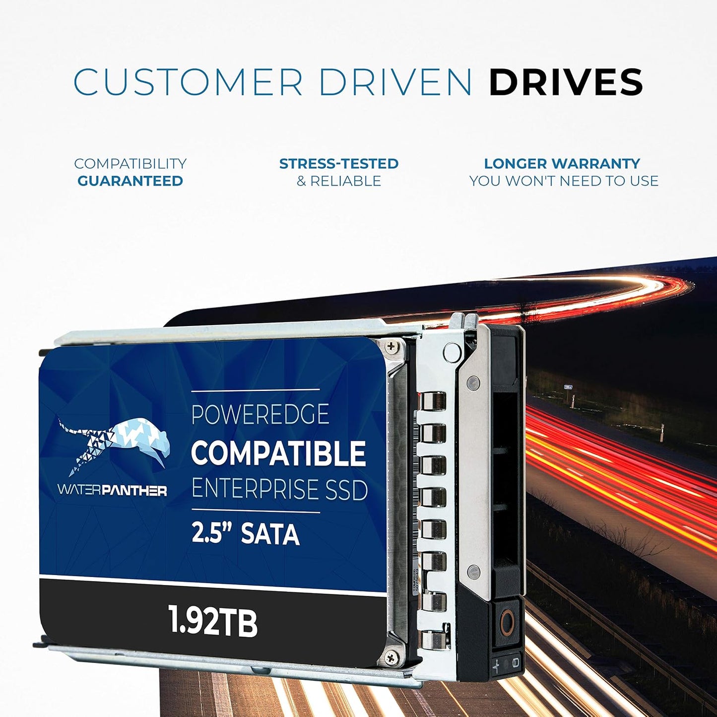 Water Panther 1.92TB SATA 6Gb/s 2.5" SSD for Dell PowerEdge Servers | Enterprise Drive in 14G Tray (Renewed)