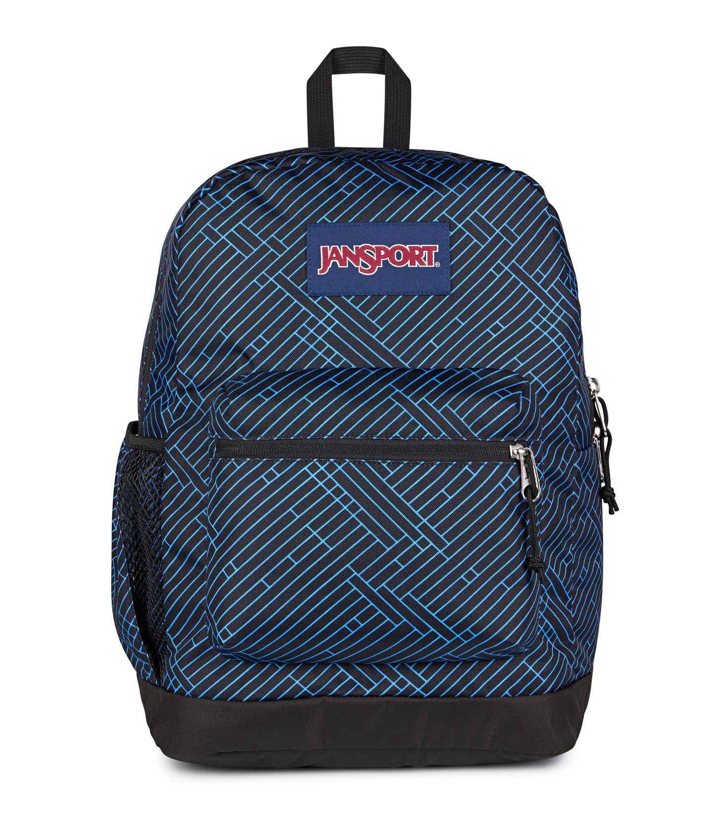 JanSport Cross Town Plus Backpack - Large Main Compartment, Side Water Bottle Pocket, 15-Inch Padded Laptop Sleeve - Black