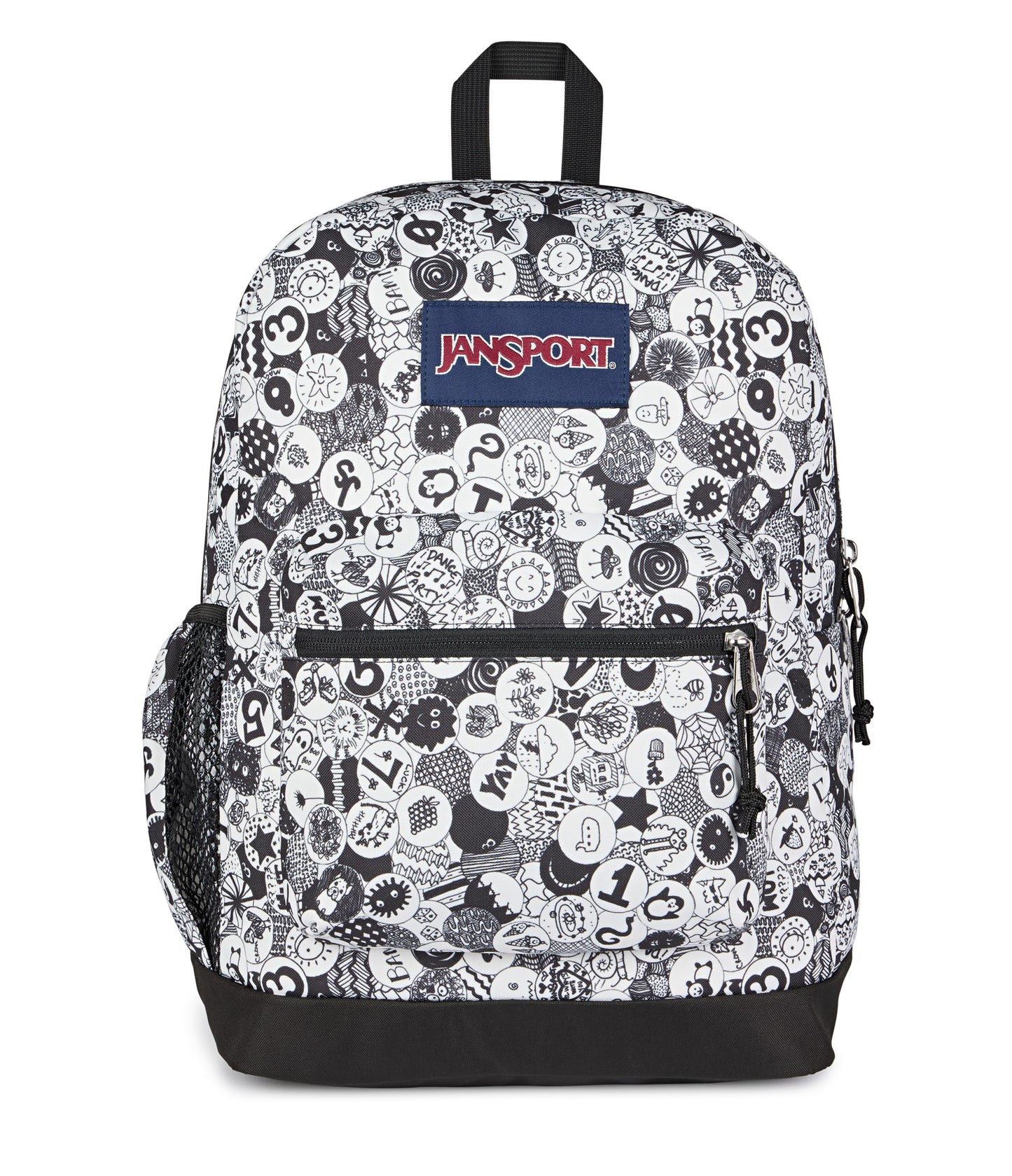 JanSport Cross Town Plus Backpack - Large Main Compartment, Side Water Bottle Pocket, 15-Inch Padded Laptop Sleeve - Black