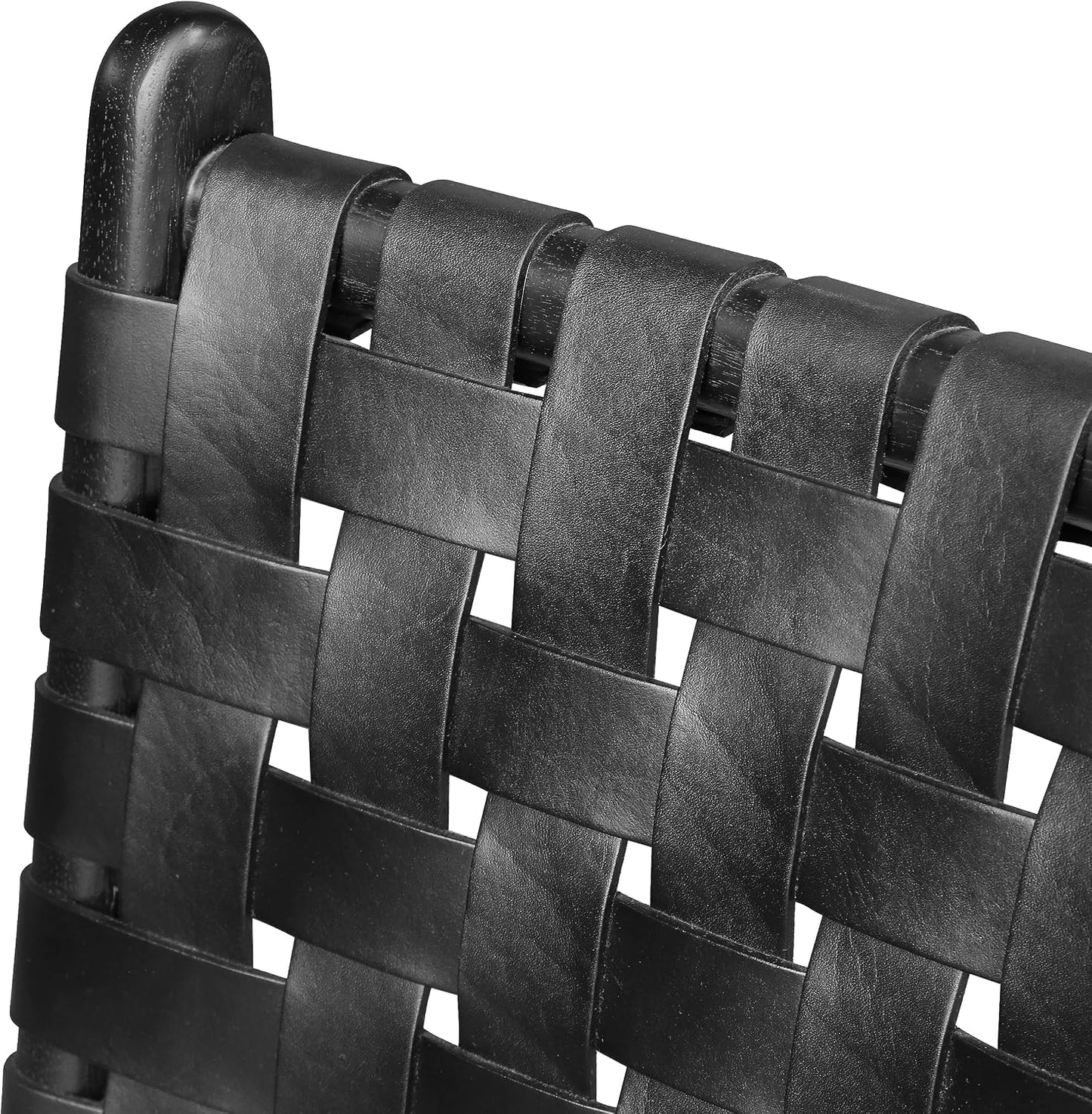 POLY & BARK Banda Teak & Leather Dining Chair in Havana Black
