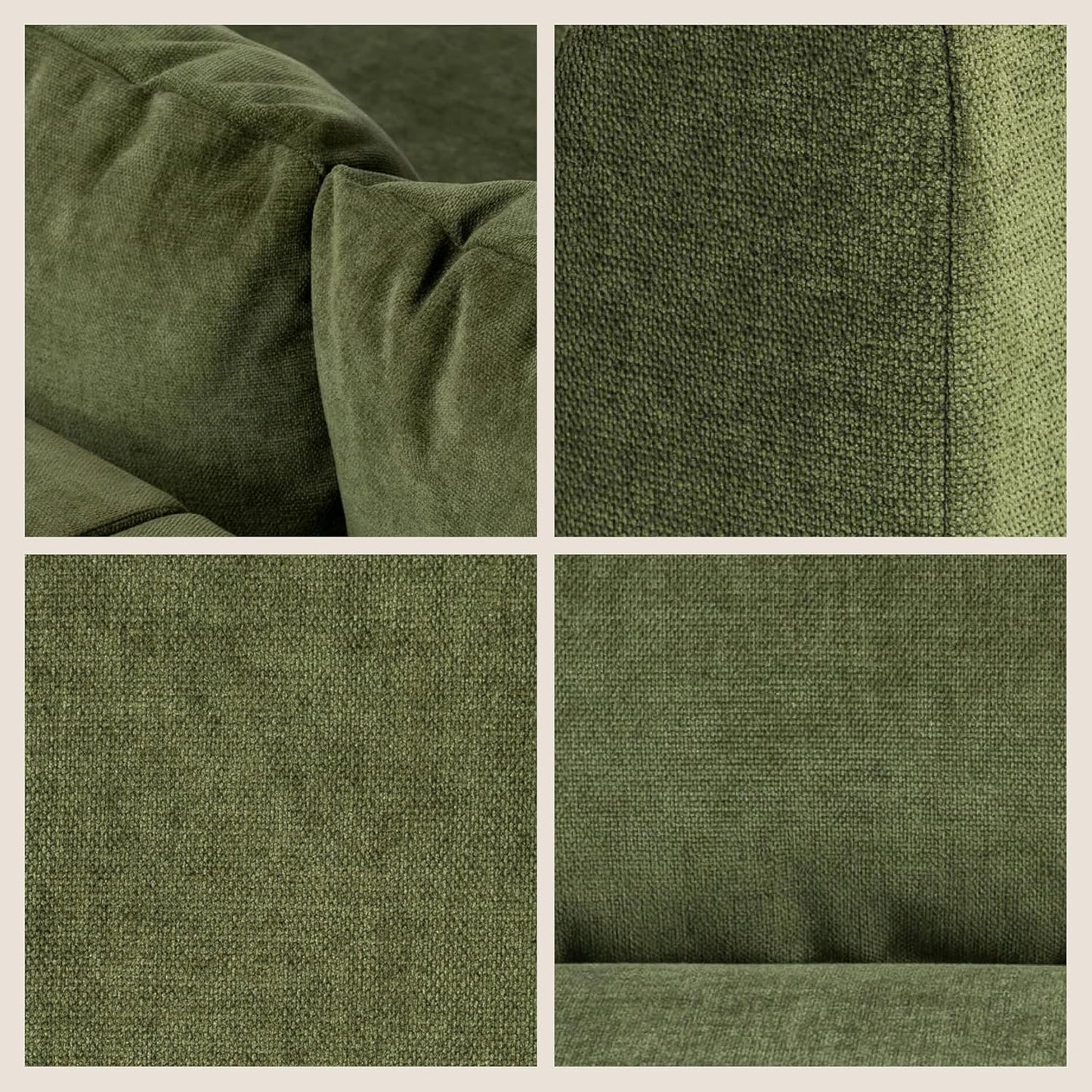 POLY & BARK 108" Lucerne Left-Facing Sectional Sofa with Extra-Wide Chaise – Upholstered in Distressed Green Velvet – Deep, Relaxed Modern Design for Living Room Lounging, Hosting and Everyday Comfort
