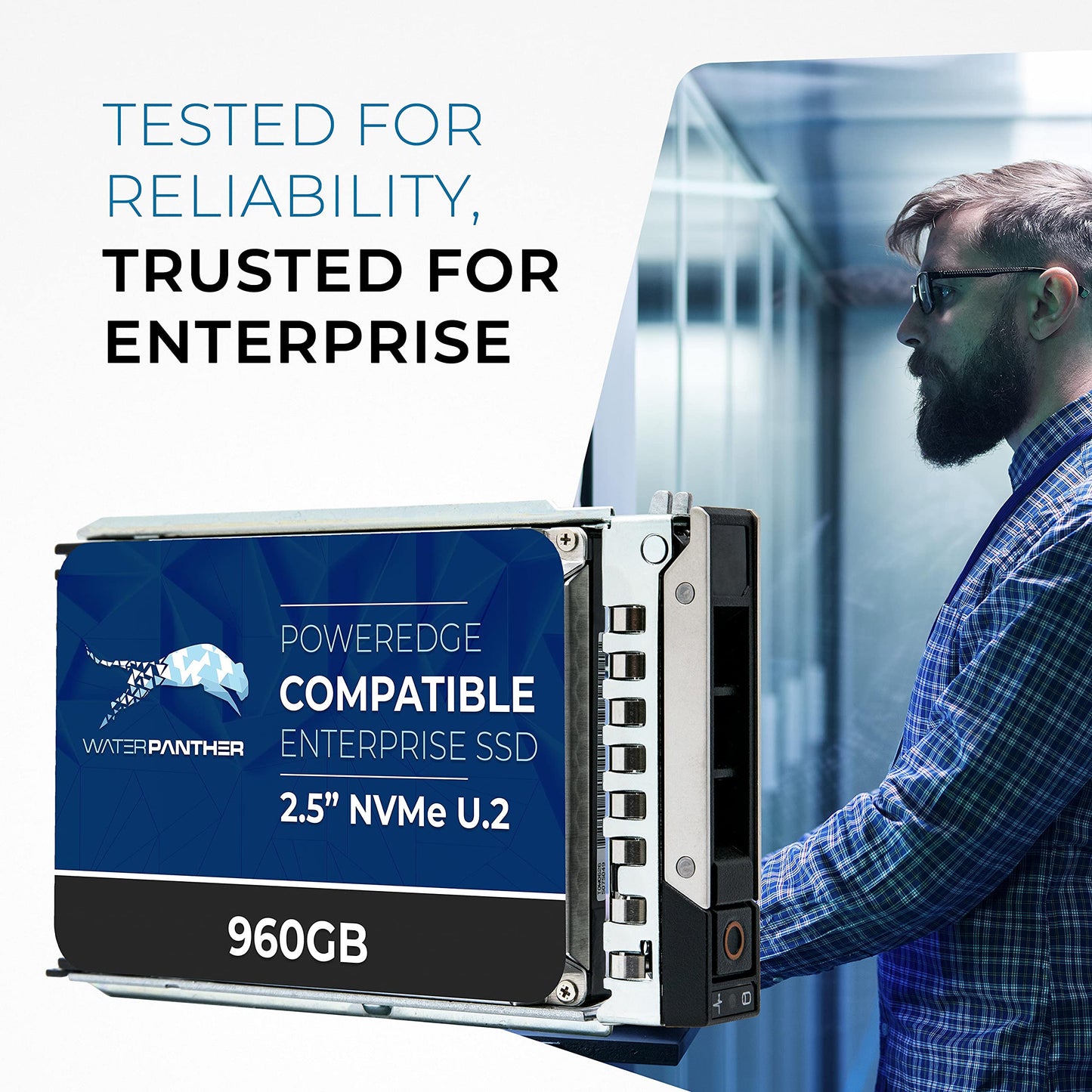 Water Panther 15.36TB SAS 24Gb/s 2.5" SSD for Dell PowerEdge Servers | Enterprise Drive in 13G Tray