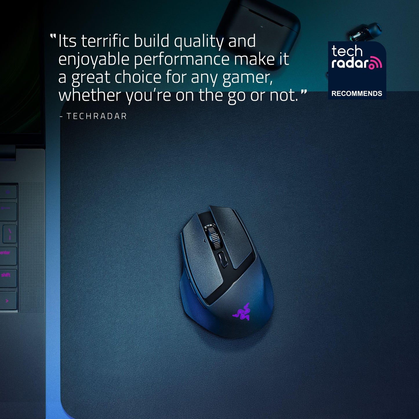 Razer Basilisk V3 X HyperSpeed Customizable Wireless Gaming Mouse: Mechanical Switches Gen-2-5G Advanced 18K Optical Sensor - Chroma RGB - 9 Programmable Controls - 285 Hr Battery - Classic Black