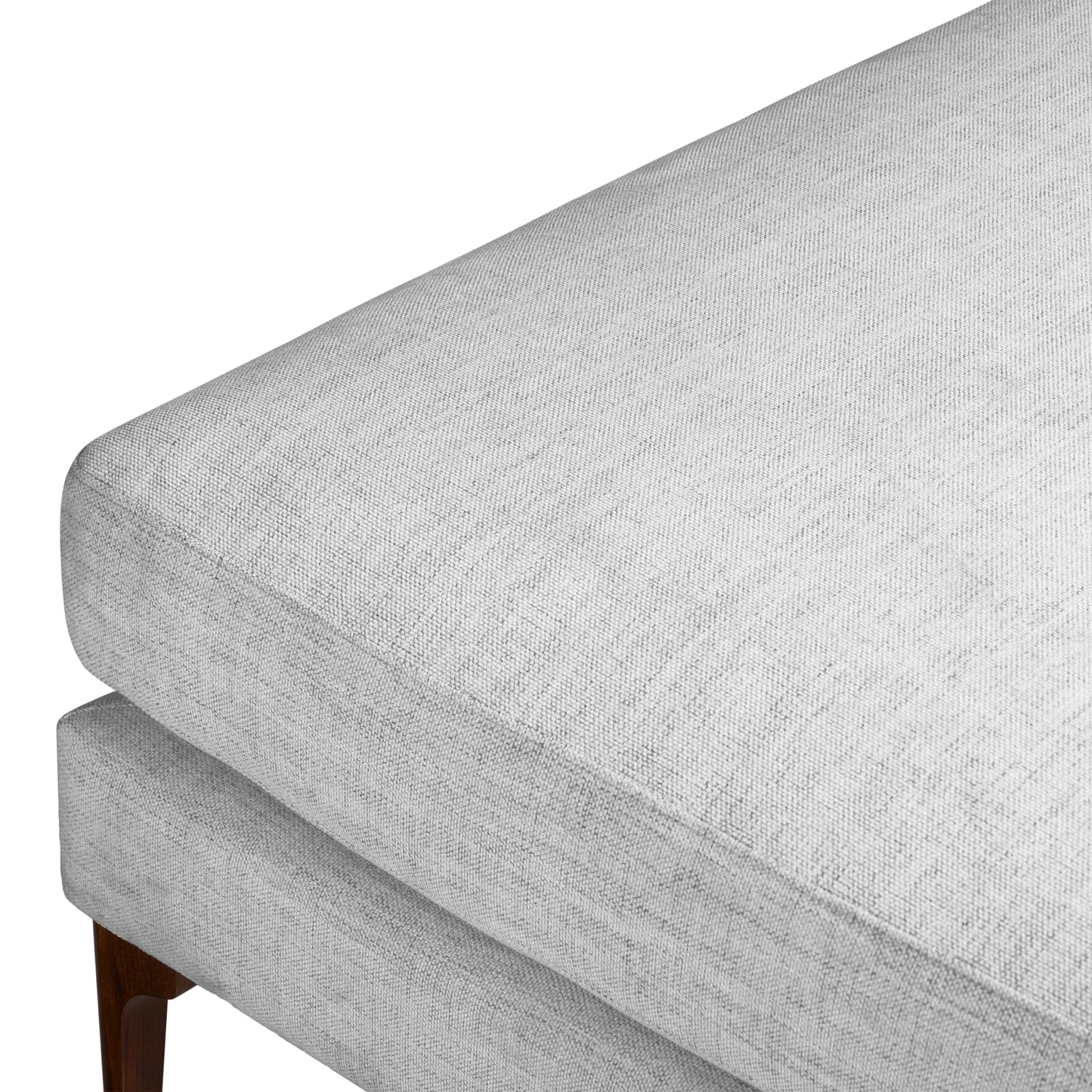 Poly & BARK Napa Velvet Ottoman – Square Upholstered Velvet Accent Piece with Elegant Turned Wood Legs – Luxe Footrest or Extra Seating for Living Room, Bedroom, Lounge or Reading Nook