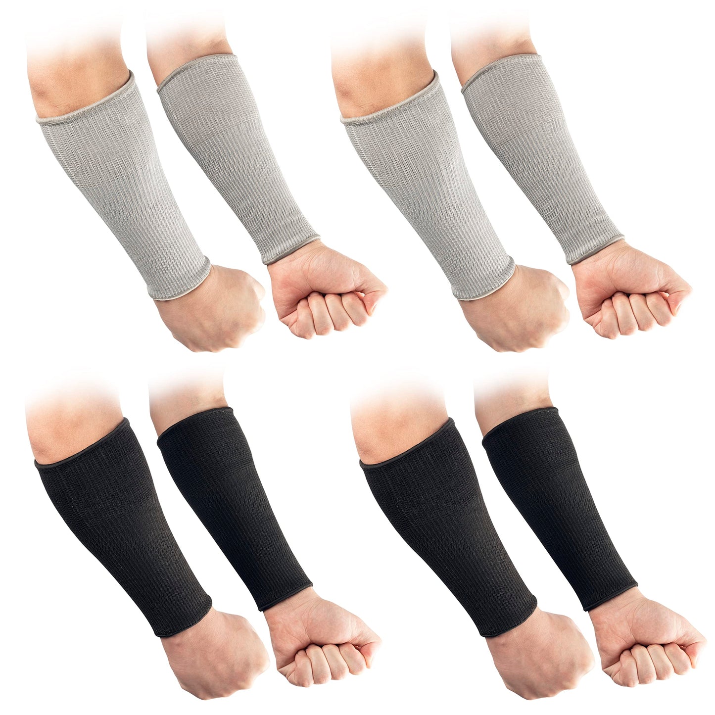 OriStout Cut Resistant Farmers Sleeves with Thumb Hole, Arm Protectors for Thin Skin and Bruising, for Gardening, Welding, Kitchen, Arm Guards for Biting, Pet Grooming, Grey, 1 Pair