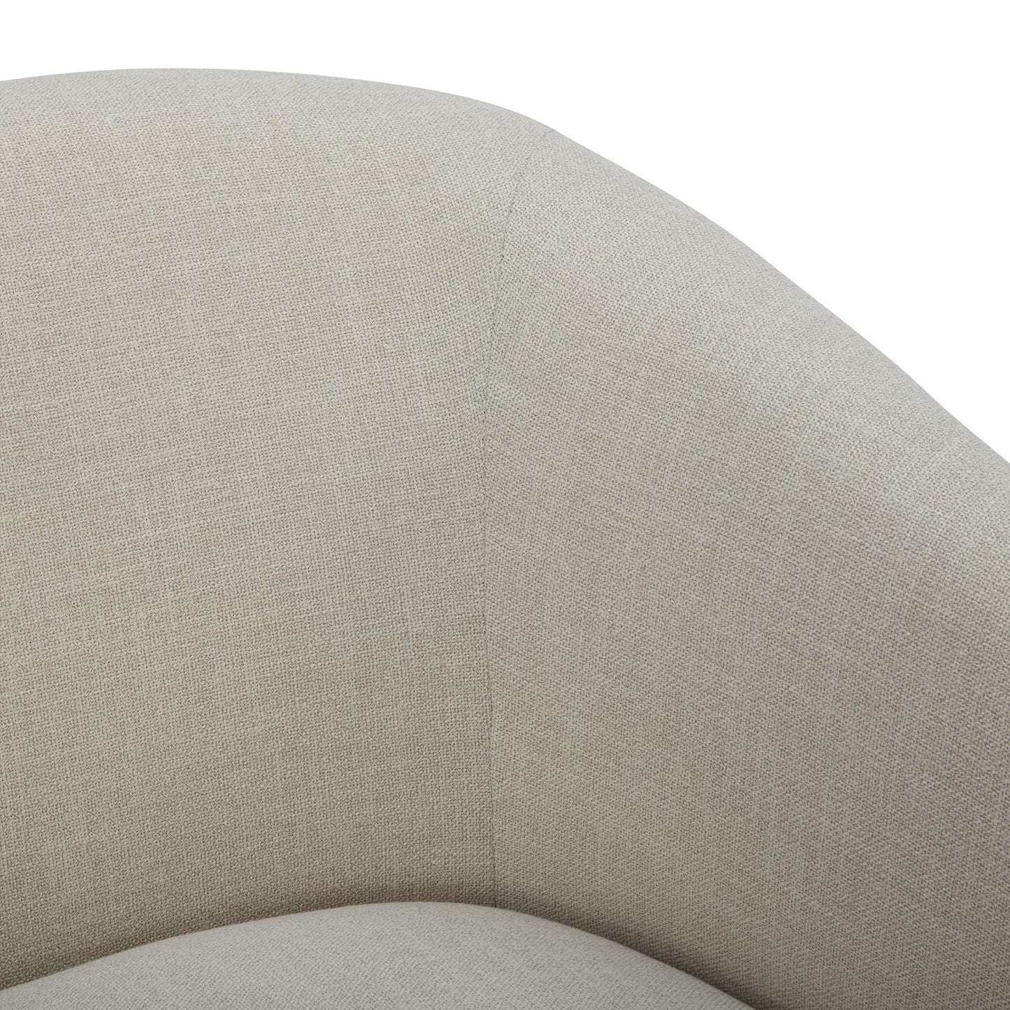 CHITA Swivel Accent Chair Set of 2, Fully Assembled Fabric Barrel Armchair with FSC Certified Upholstered for Living Room, Bedroom and Office, Flax Beige